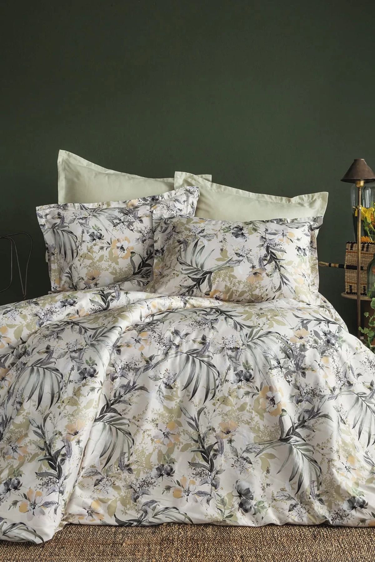 İssimo Home Fresco 300 TC (120 Tel) Dijital Pamuk Saten Nevresim Takımı Çift Kişilik