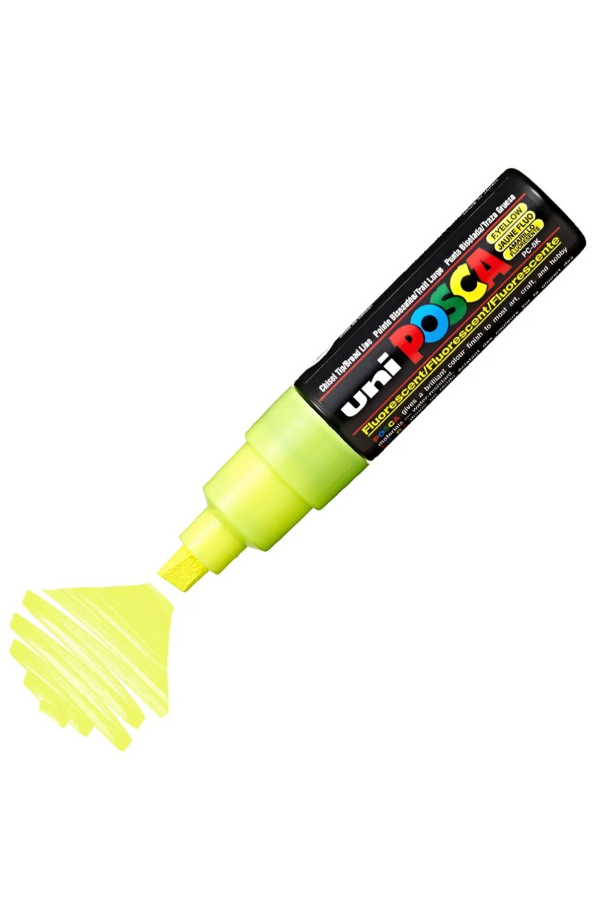 Uni Posca Marker Akrilik Boyama Kalemi Pc-8k Bold 8.0 Mm Floresan Sarı