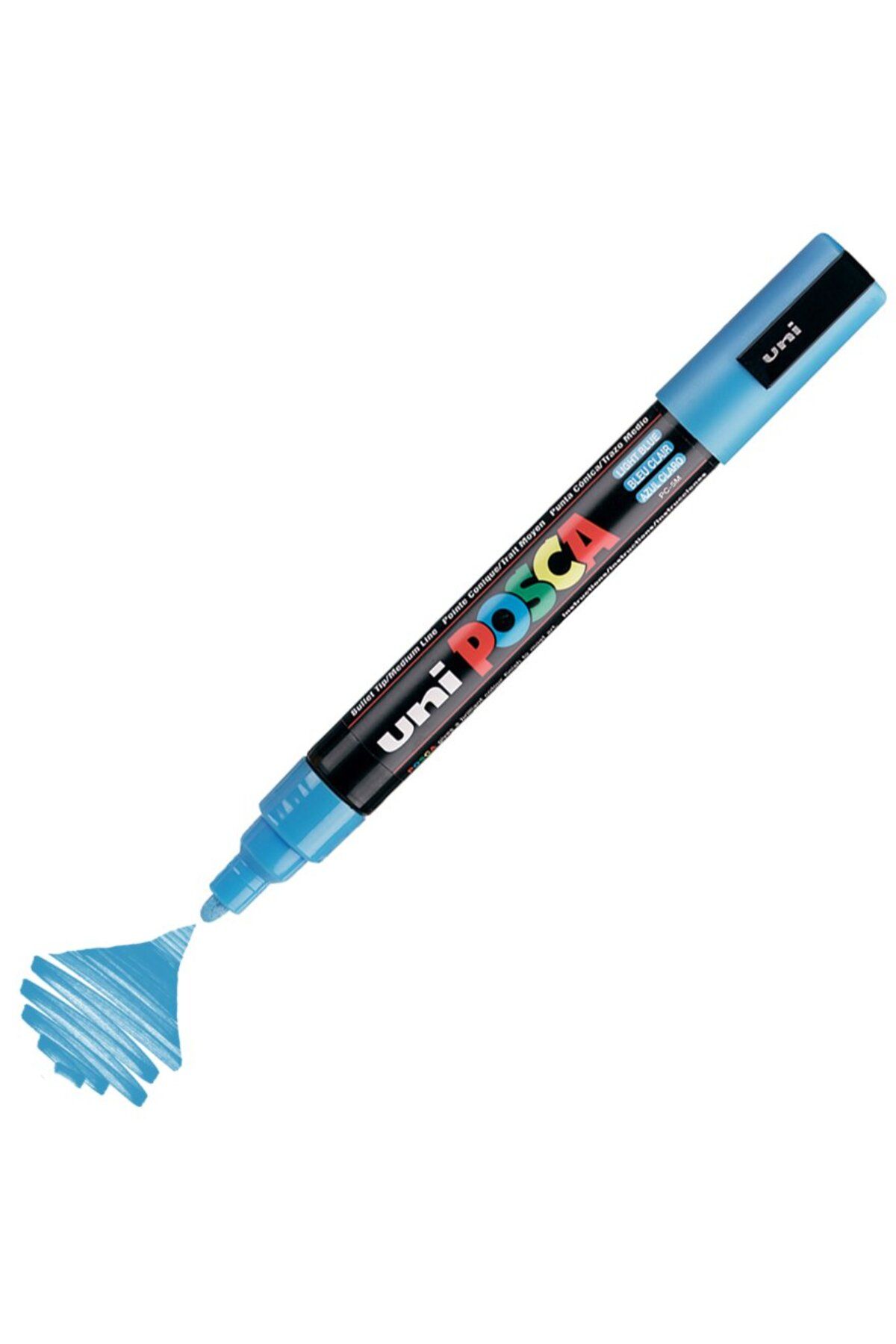 Uni Posca Marker Akrilik Boyama Kalemi PC-5M Medium 1.8-2.5mm Açık Mavi