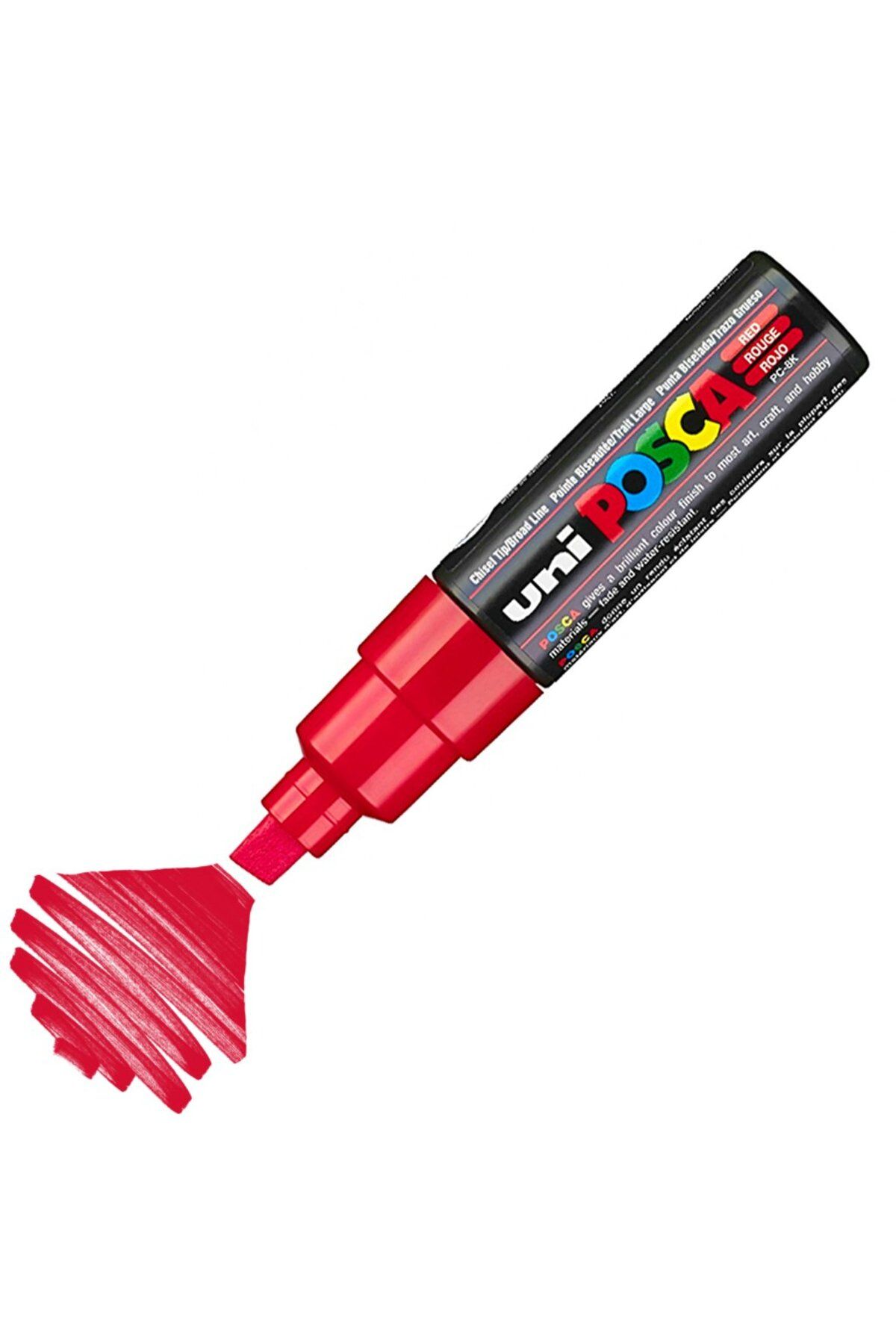Uni Posca Marker Akrilik Boyama Kalemi Pc-8k Bold 8.0 Mm Kırmızı