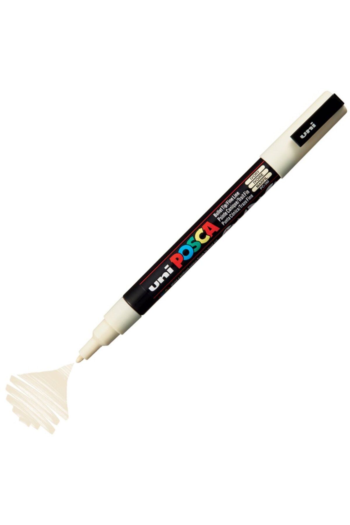 Uni Posca Marker Akrilik Boyama Kalemi PC-3M 0.9-1.3mm Fildişi