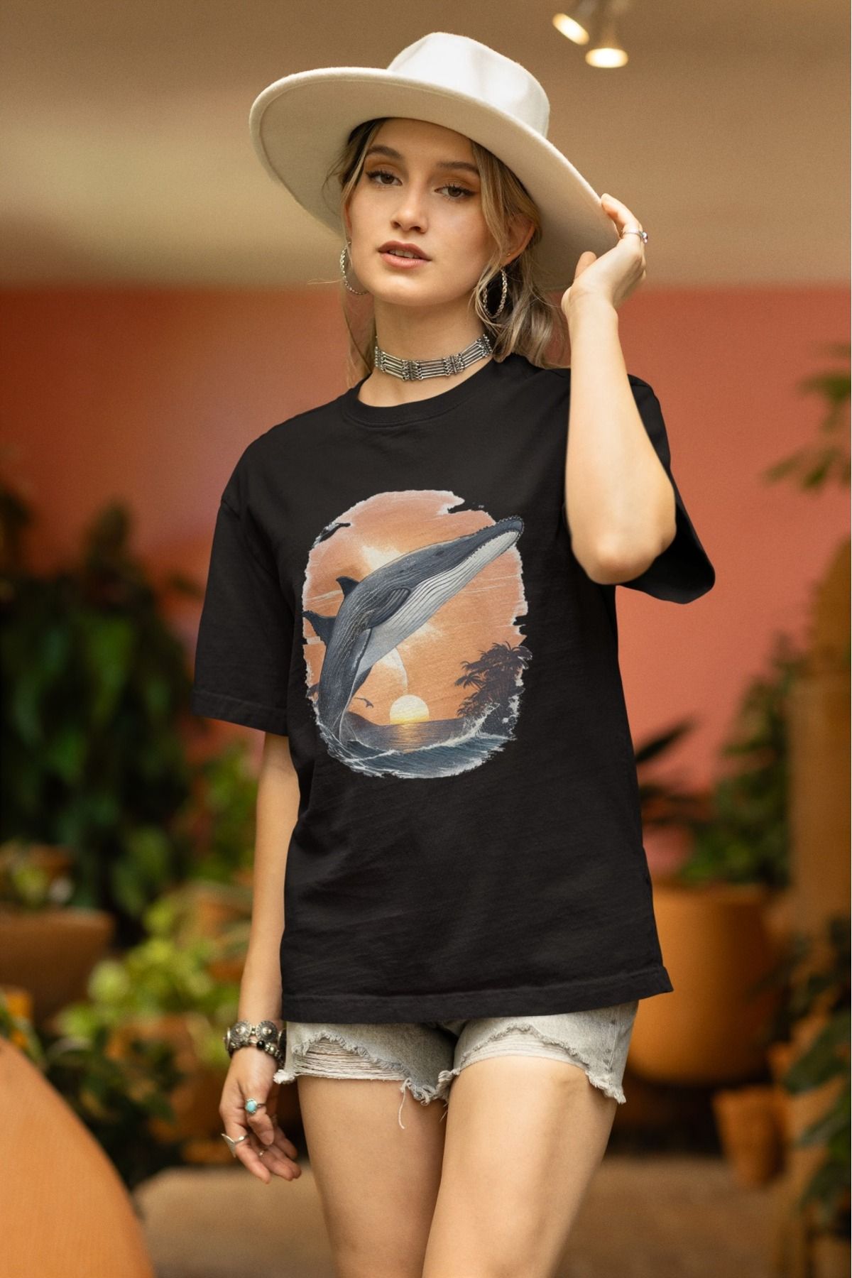 Butik %100 PAMUK ERKEK/KADIN -BALIK2- TRANSFER BASKILI YUVARLAK YAKA KISA KOL TİŞÖRT