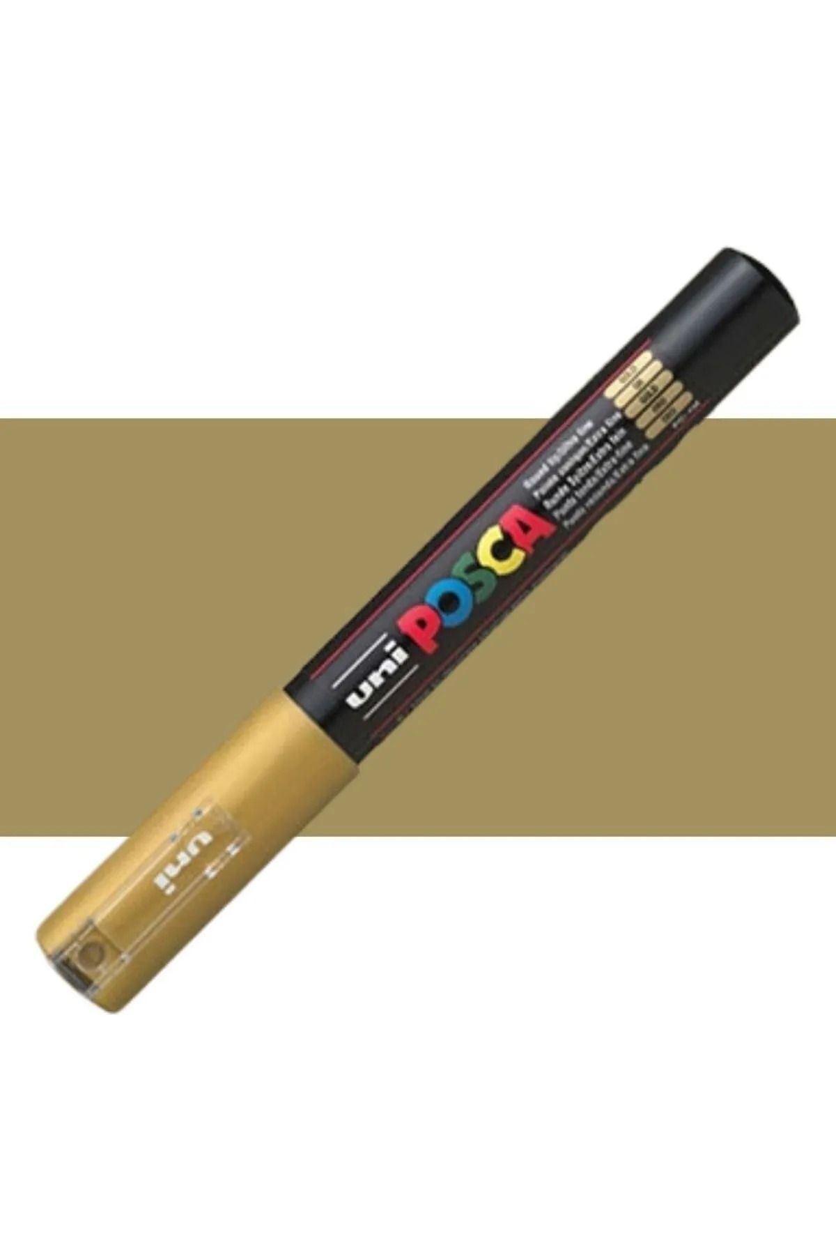 Uni Posca Marker Akrilik Boyama Kalemi PC-1M Extra Fine 0.7mm Altın