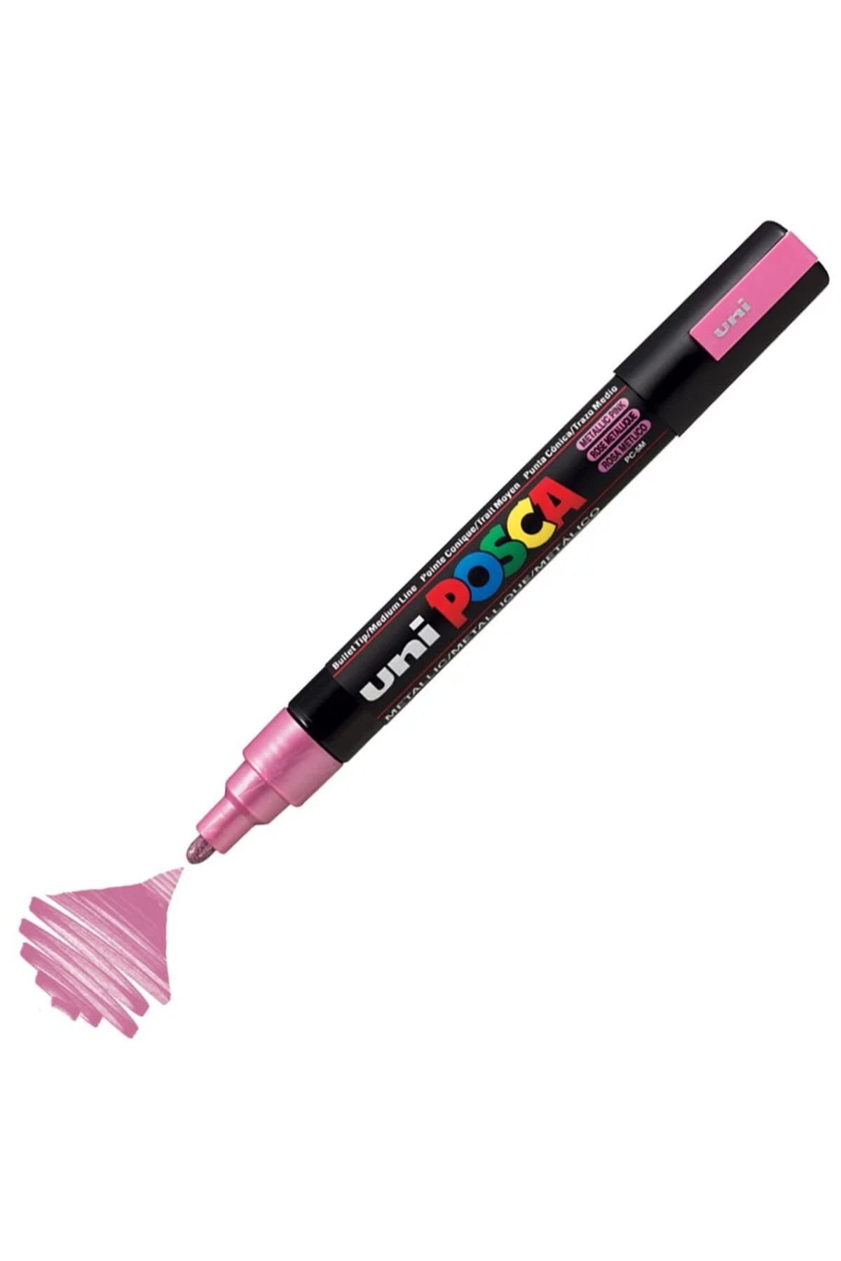 Uni Posca Marker Akrilik Boyama Kalemi PC-5M Medium 1.8-2.5mm Metalik Pembe
