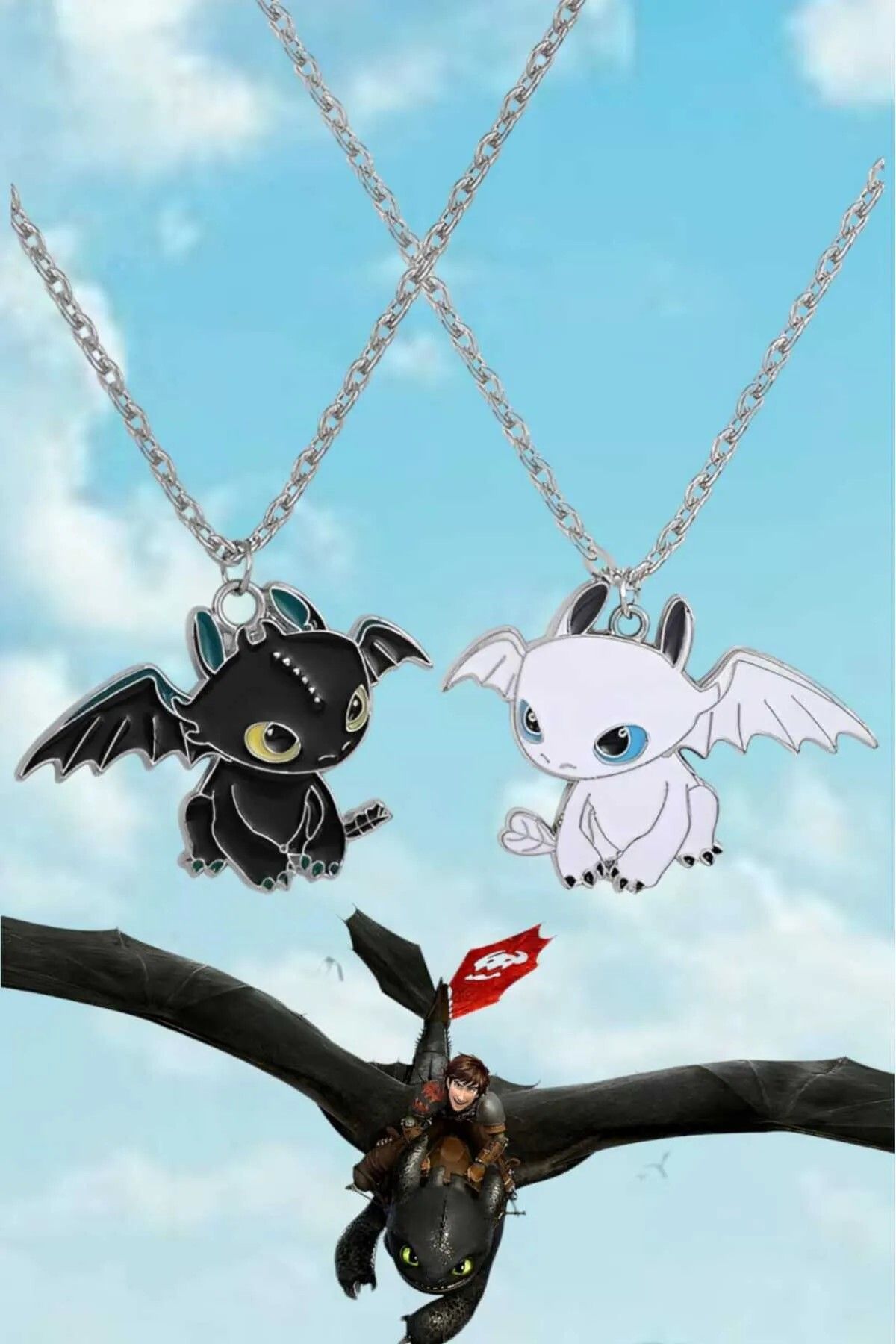 Perry Accesories melodi kuromi spider man hello citty ejderhamı seviyorum ying yang kolye sevgili kolye seti
