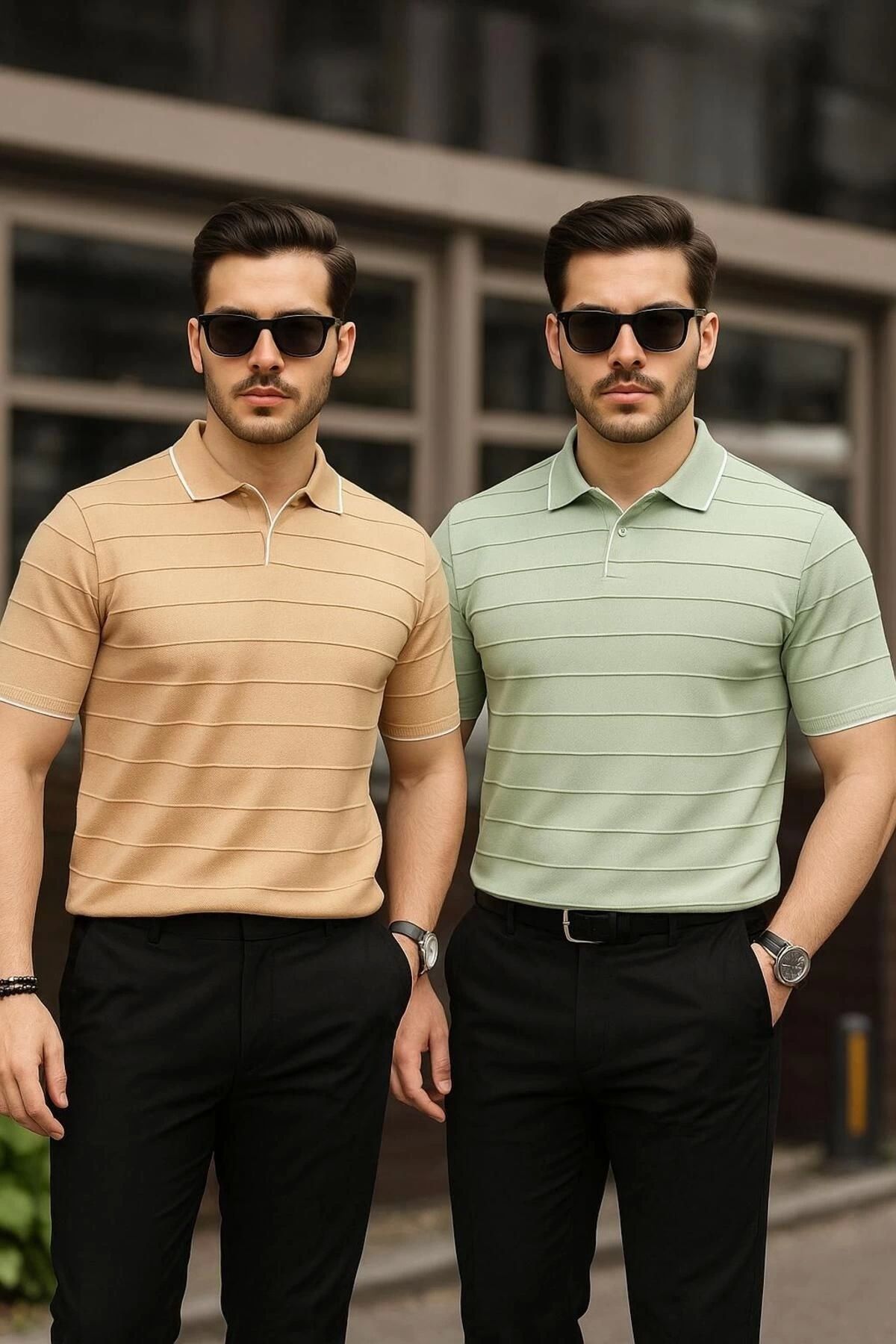 LC Waikiki 2'li Avantajlı Paket Polo Yaka Kısa Kollu Erkek Yazlık T-Şört