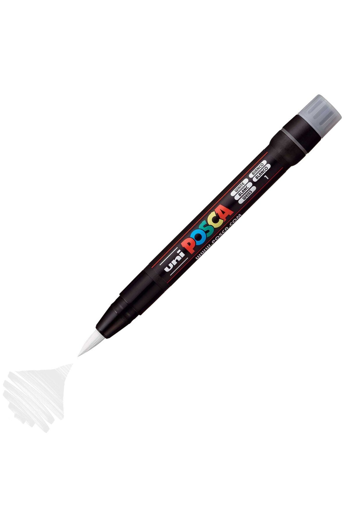 Uni Posca Marker Akrilik Boyama Kalemi Pcf-350 Brush 0.1-10 Mm Beyaz