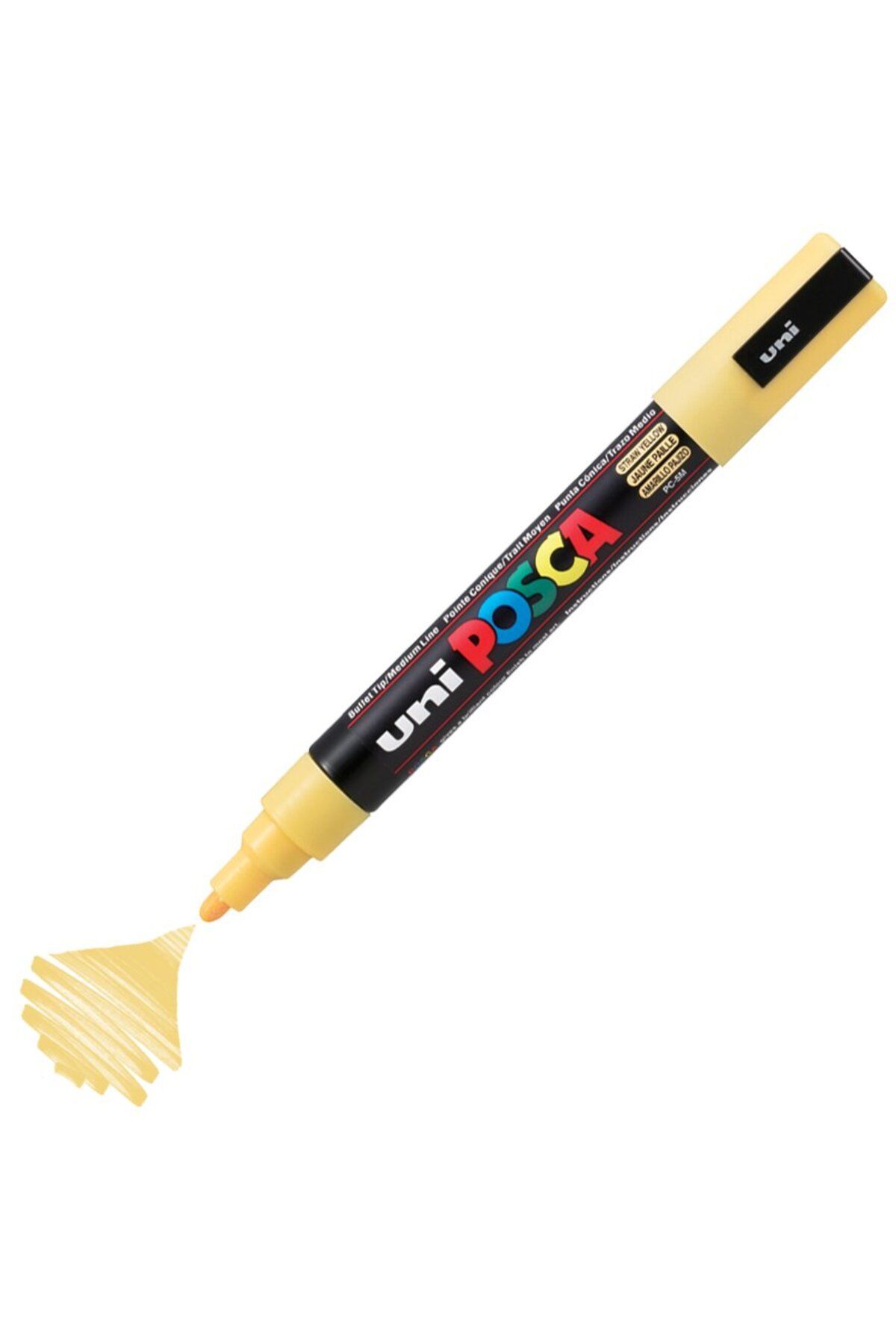 Uni Posca Marker Akrilik Boyama Kalemi PC-5M Medium 1.8-2.5mm Saman Sarısı