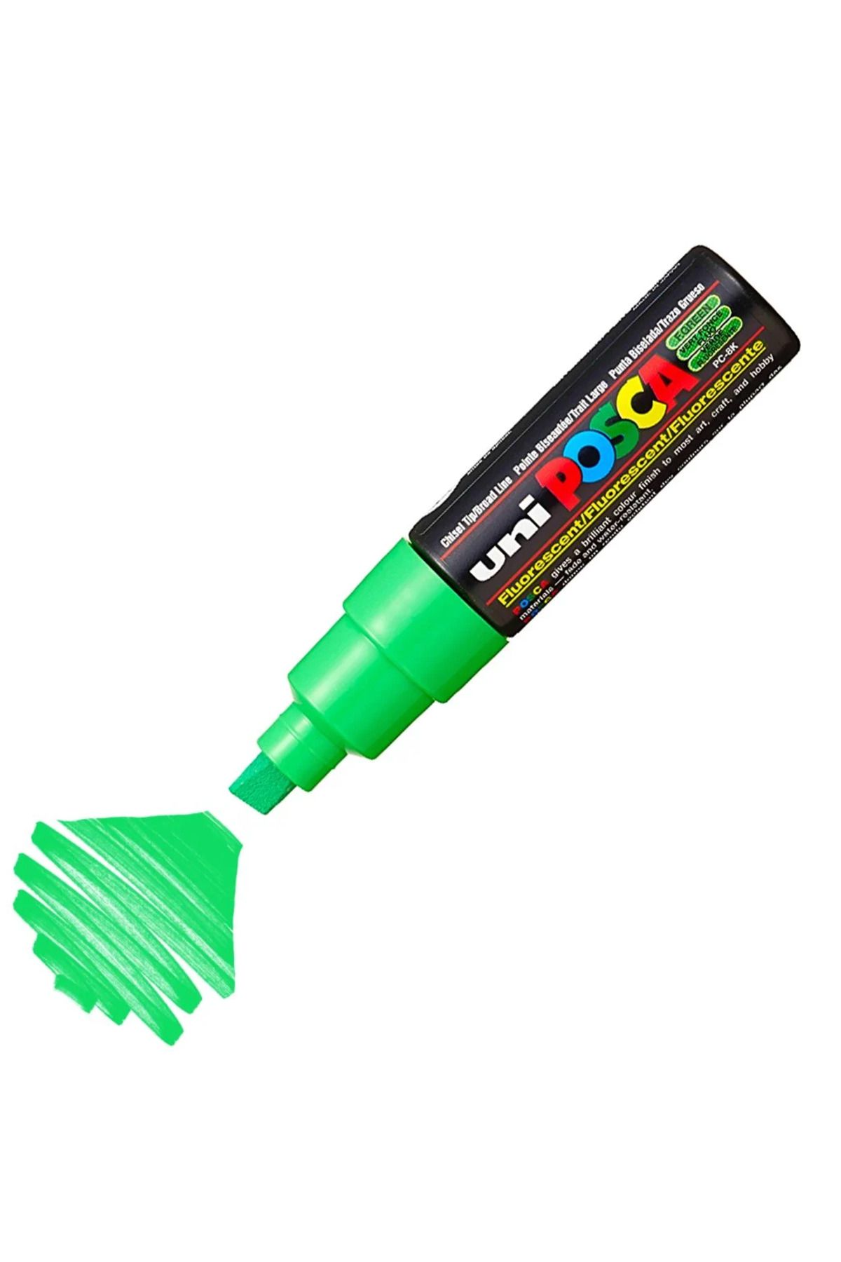 Uni Posca Marker Akrilik Boyama Kalemi Pc-8k Bold 8.0 Mm Floresan Yeşil