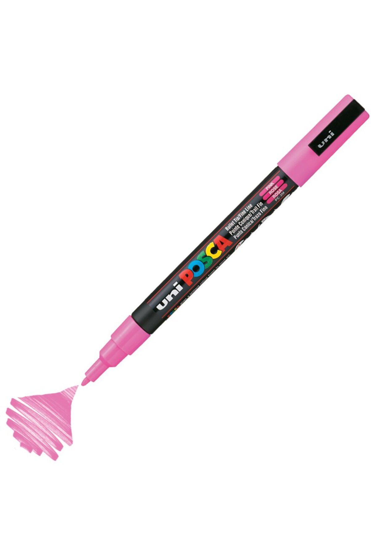 Uni Posca Marker Akrilik Boyama Kalemi PC-3M 0.9-1.3mm Pembe