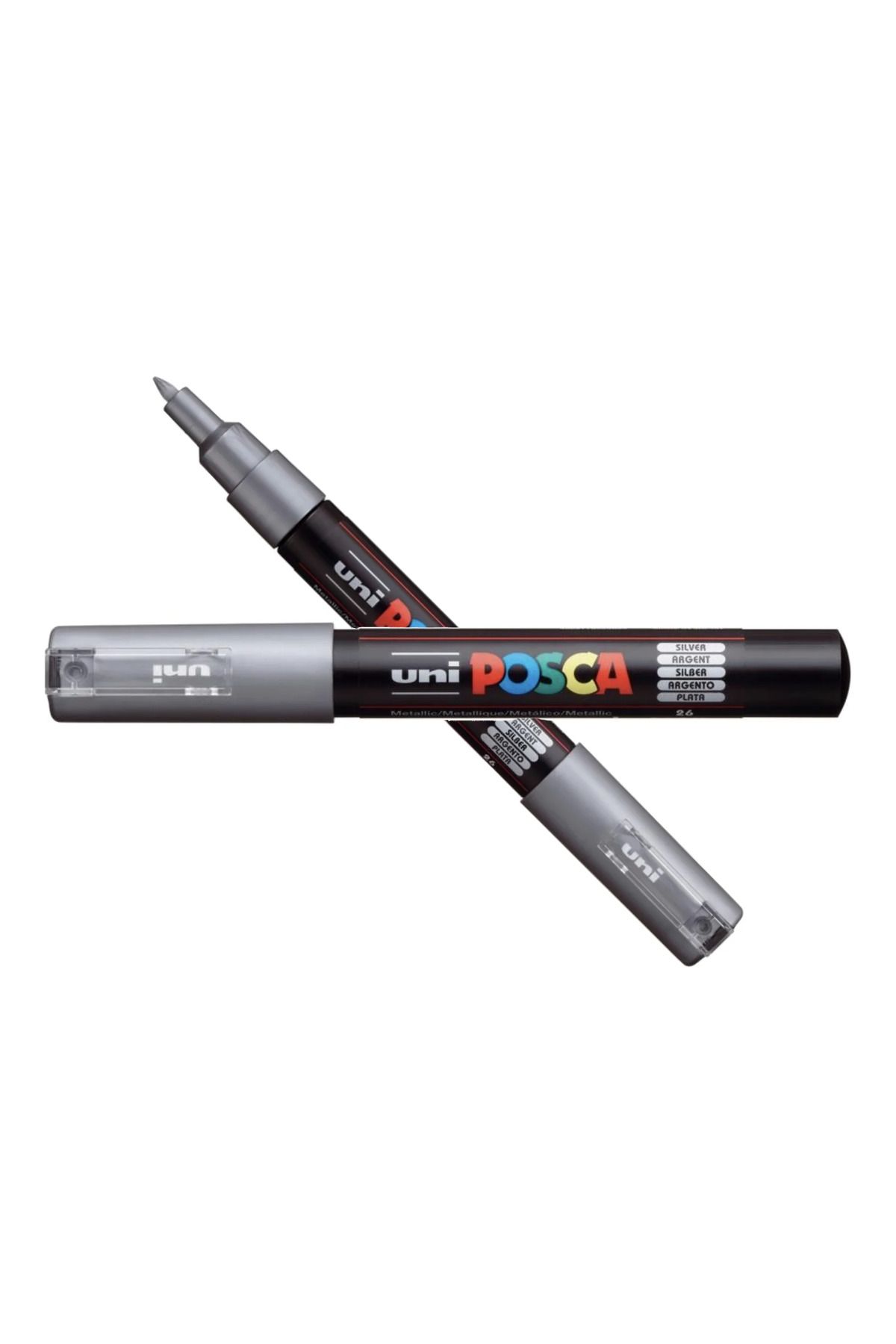 Uni Posca Marker Akrilik Boyama Kalemi PC-1M Extra Fine 0.7mm Gümüş