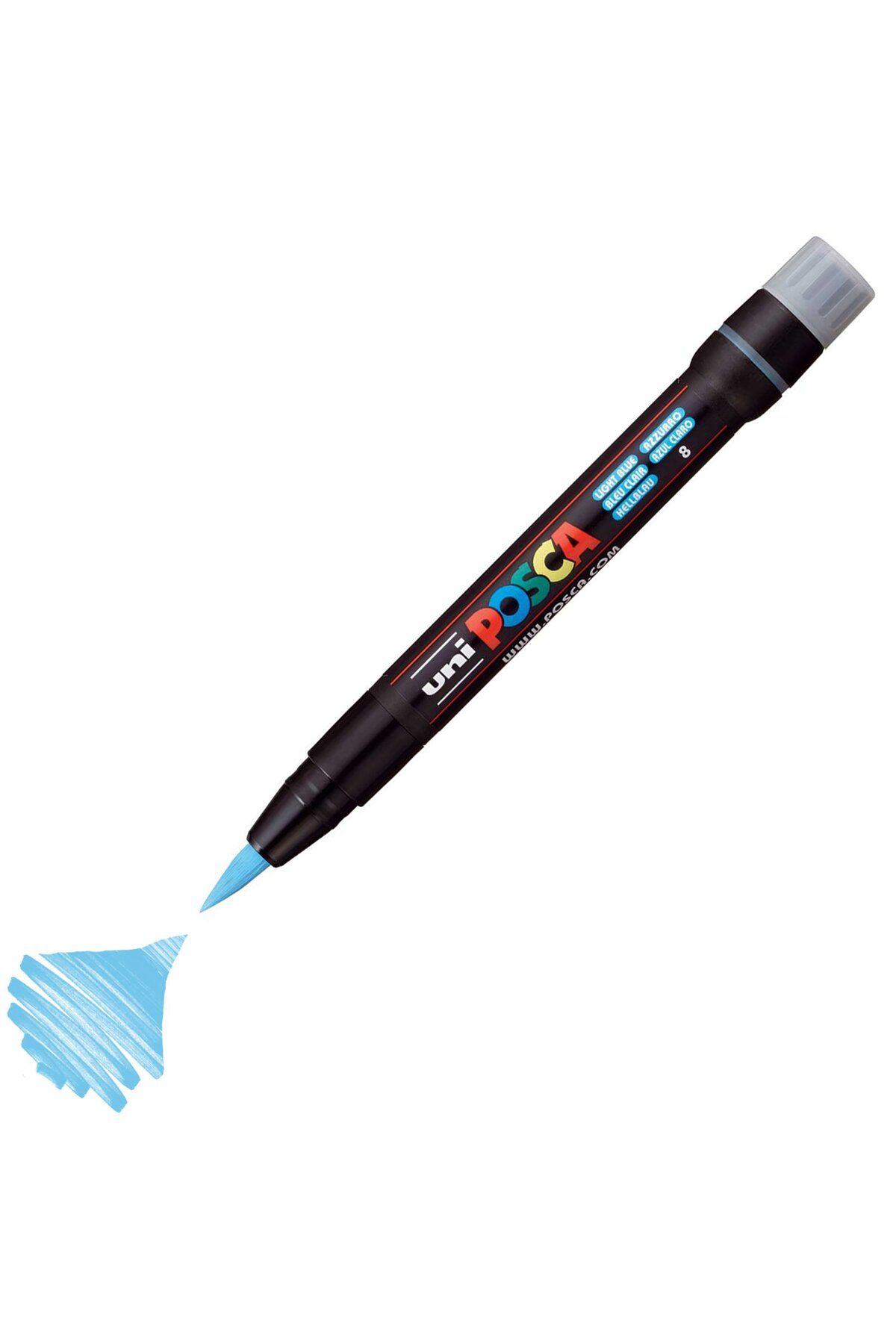 Uni Posca Marker Akrilik Boyama Kalemi Pcf-350 Brush 0.1-10 Mm Açık Mavi
