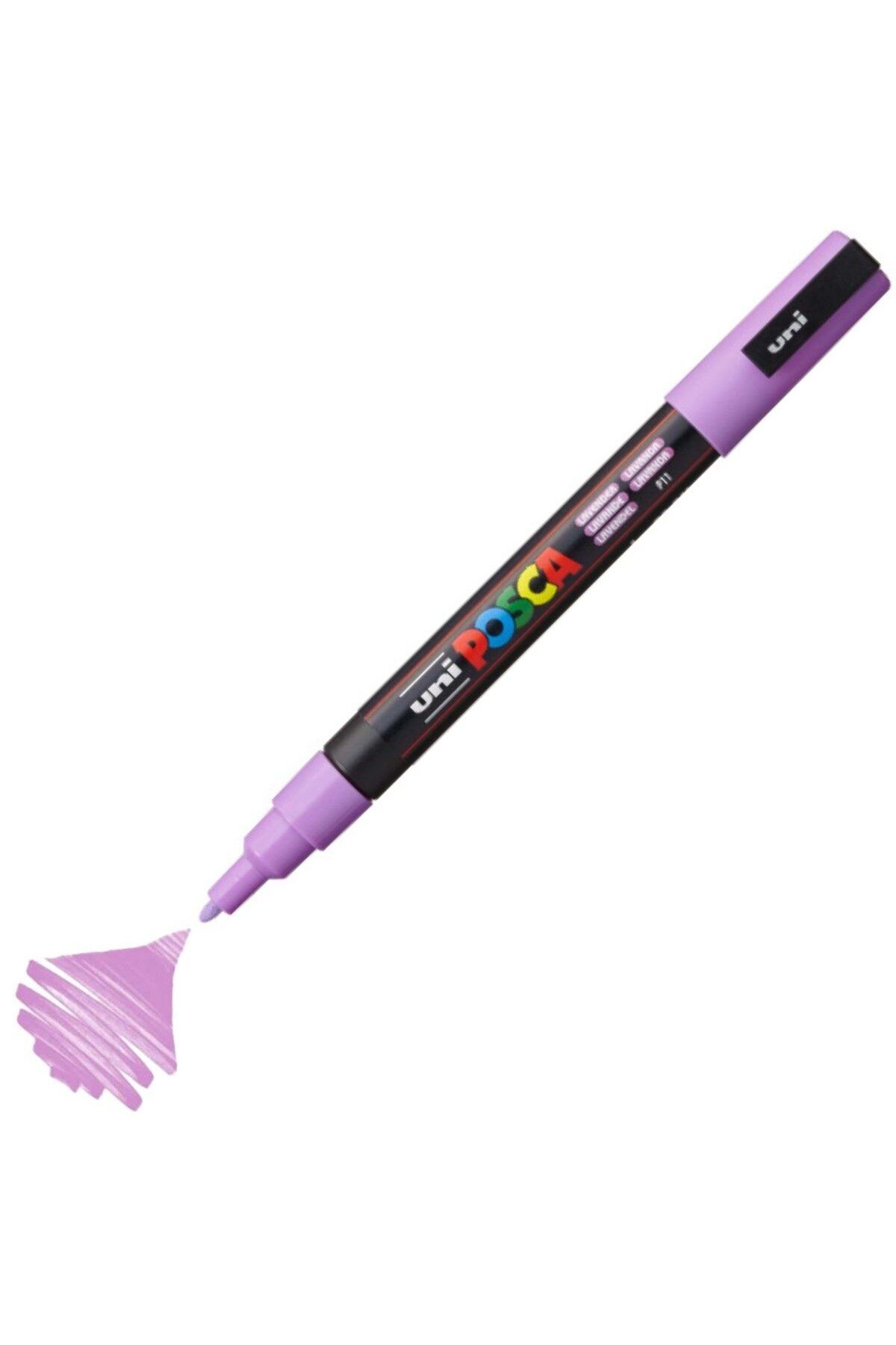 Uni Posca Marker Akrilik Boyama Kalemi PC-3M 0.9-1.3mm Menekşe