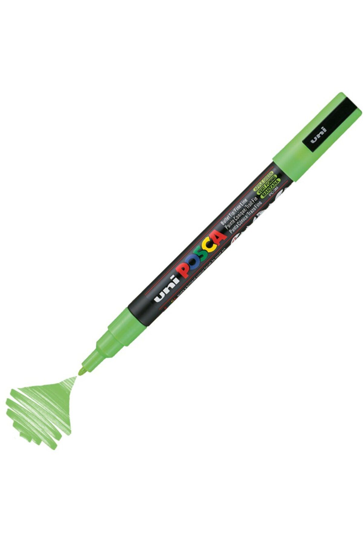 Uni Posca Marker Akrilik Boyama Kalemi PC-3M 0.9-1.3mm Elma Yeşili