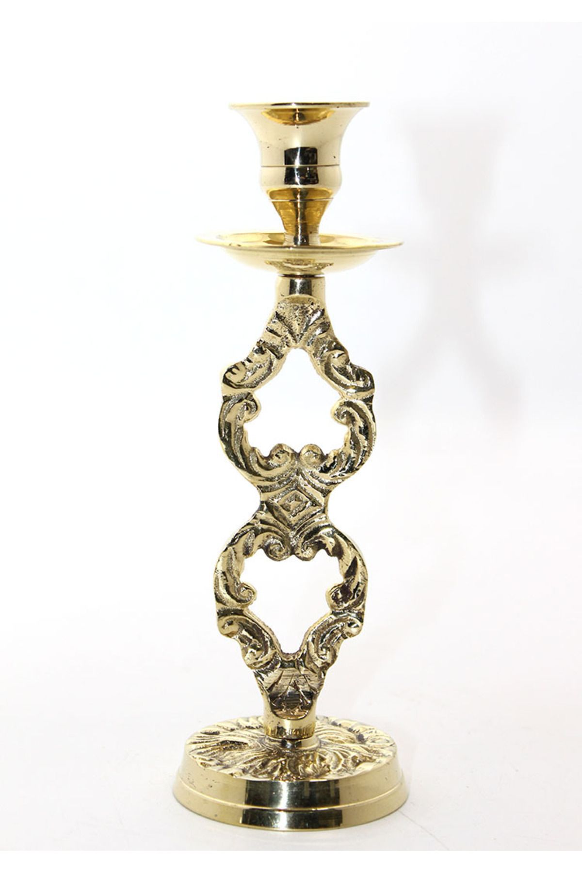 Linarx Tekli Pirinç Şamdan Model 4