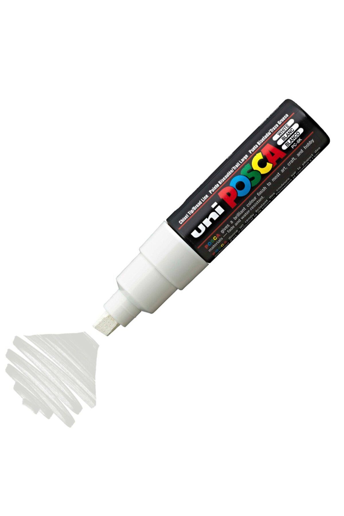 Uni Posca Marker Akrilik Boyama Kalemi Pc-8k Bold 8.0 Mm Beyaz