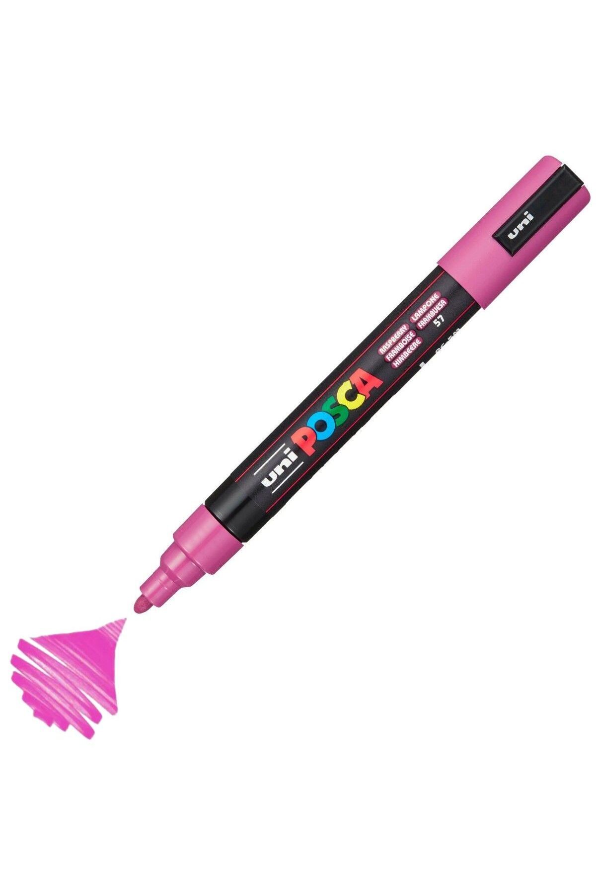 Uni Posca Marker Akrilik Boyama Kalemi PC-5M Medium 1.8-2.5mm Raspberry