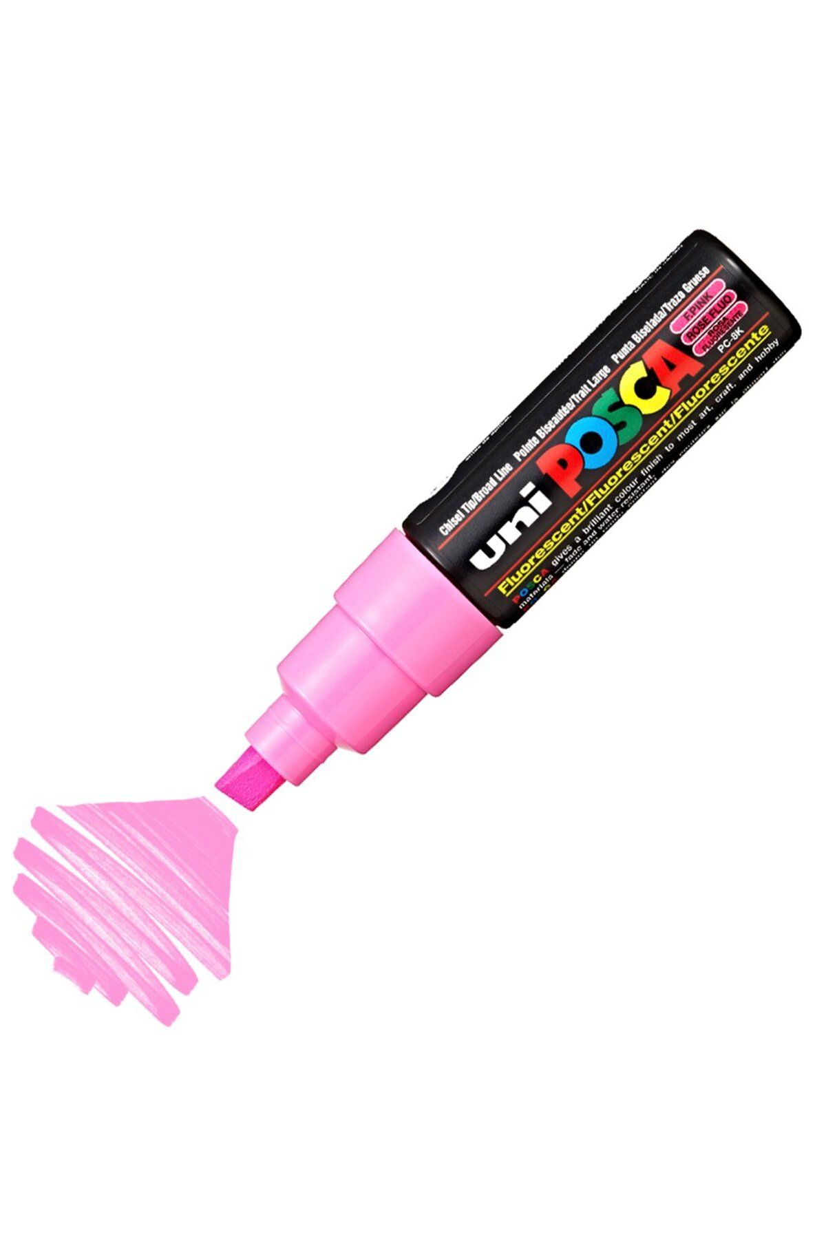Uni Posca Marker Akrilik Boyama Kalemi Pc-8k Bold 8.0 Mm Floresan Pembe