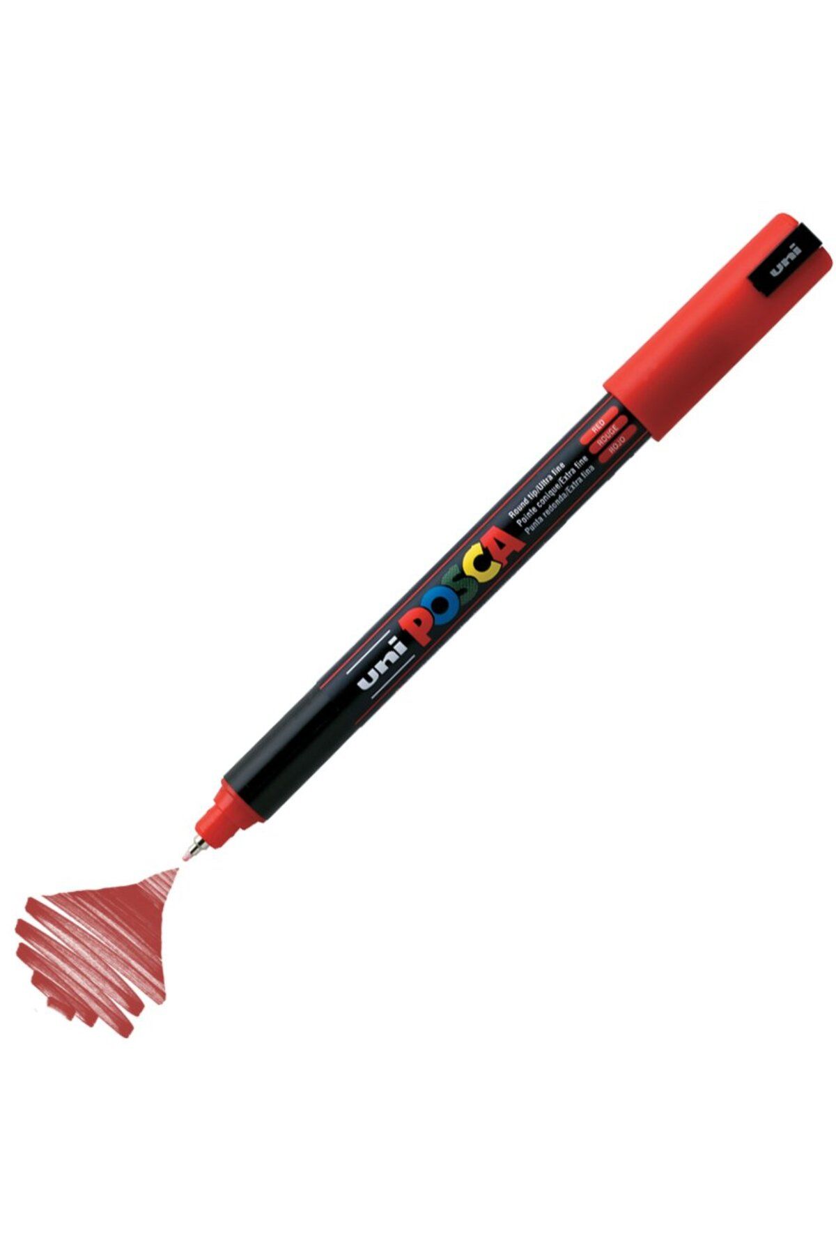 Uni Posca Marker Akrilik Boyama Kalemi PC-1MR Ultra Fine 0.7mm Kırmızı