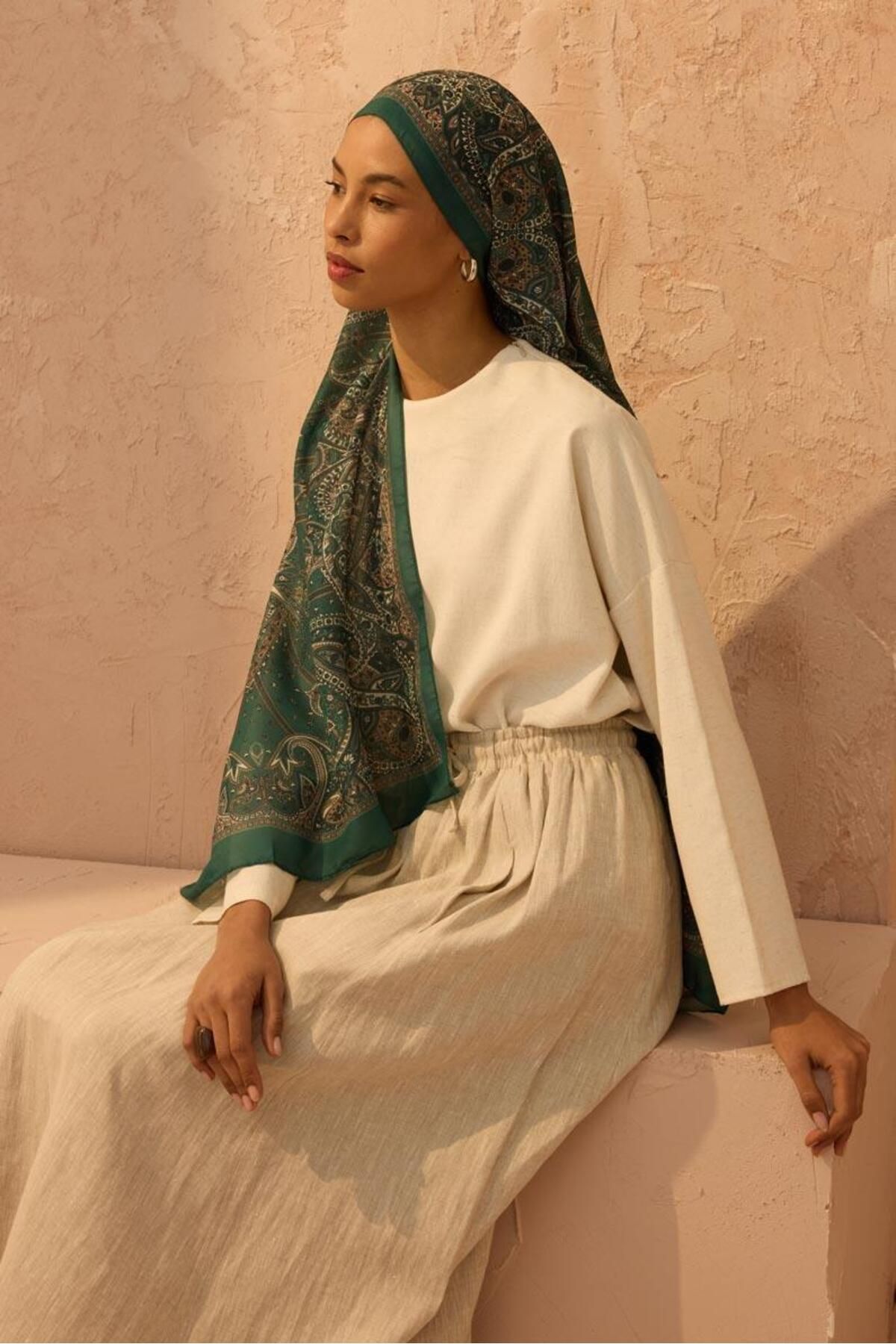 ALYOSHA FASHION Bohem Şal Zümrüt