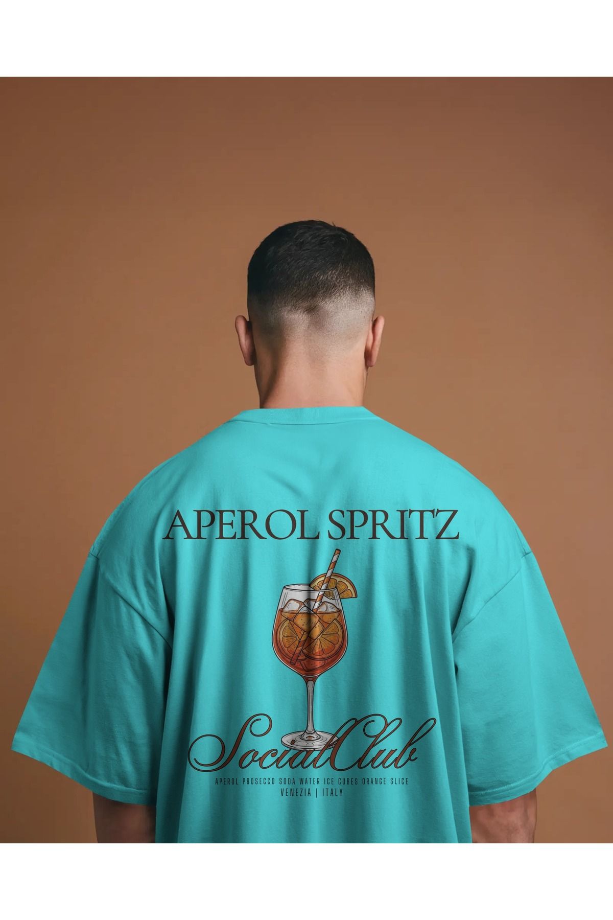 Etoile Studio Aperol Spritz - Oversize Tişört | Unisex Tişört | Rahat Kesim