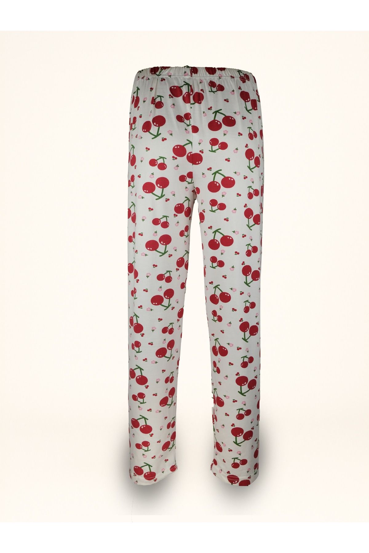 KOLOM Yumuşak Dokulu Pamuklu Kadın Pijama Kirazlı