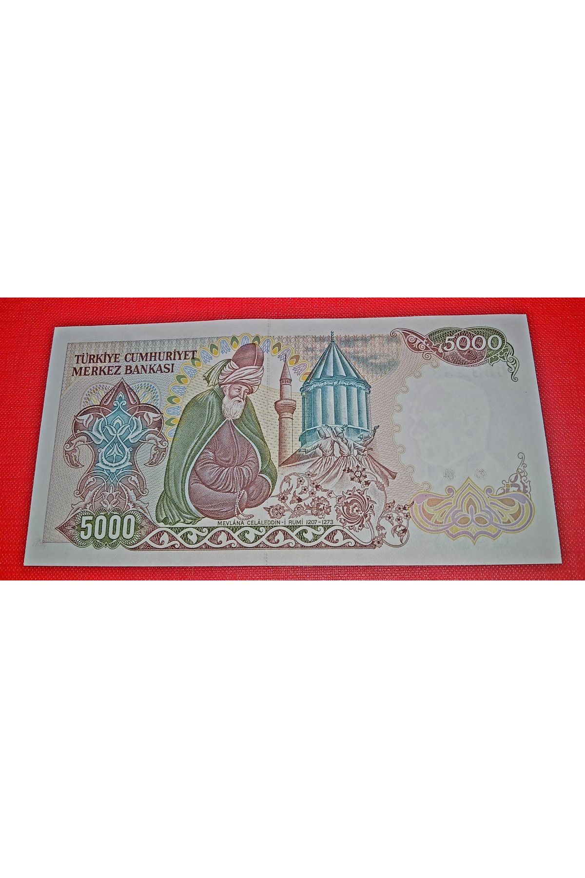 DÜZGÜN TİCARET 7.EMİSYON KAĞIT PARA 5.000 LİRA MEVLANA ÇİL KOLEKSİYON