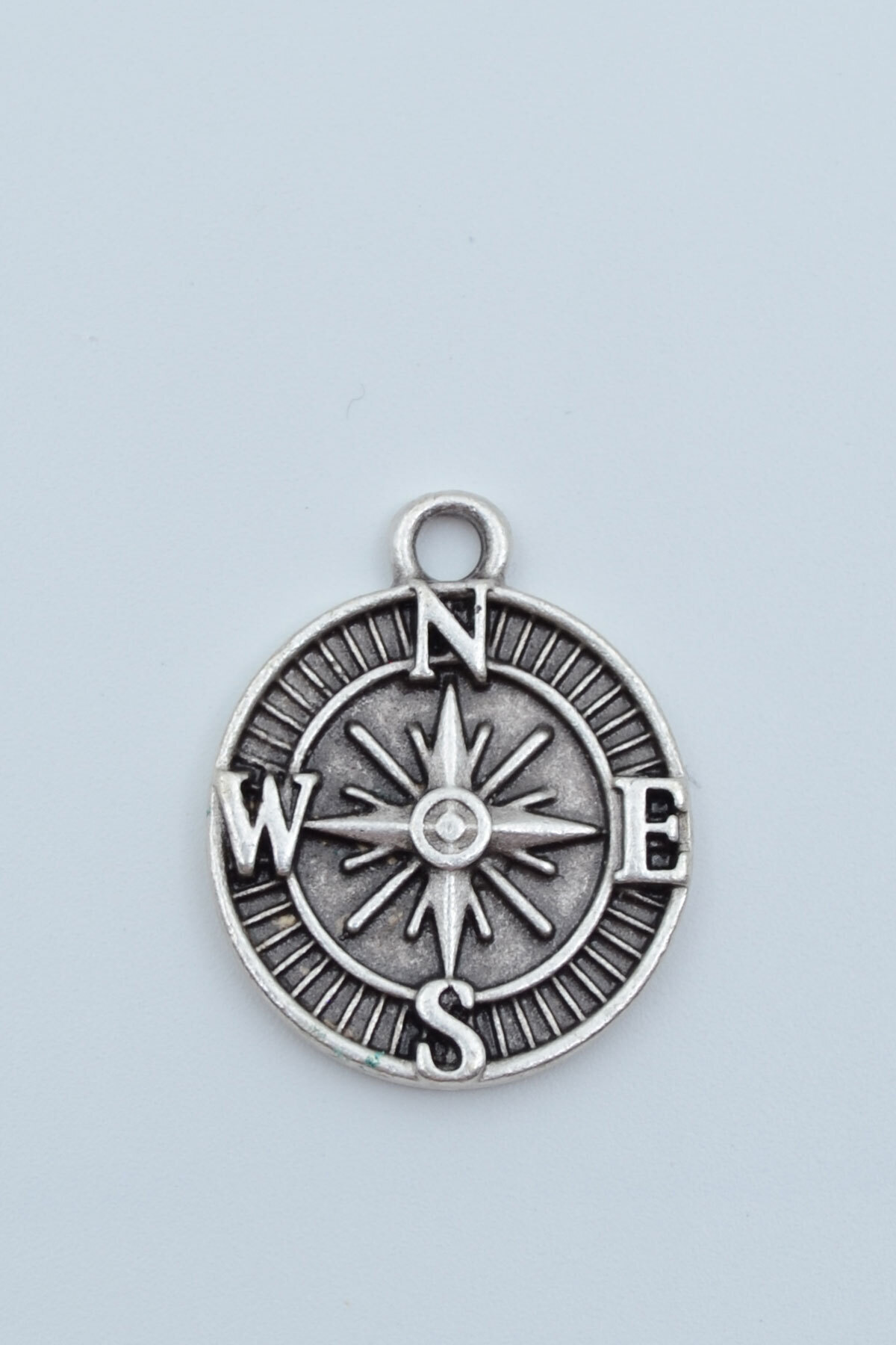 ıdr Minimal Pusula Gümüş Kaplama Kolye Ucu