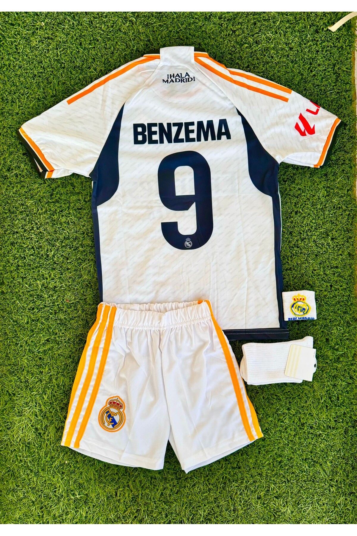BARBITOS Real Madrid Benzema 2022/23 Sezon Çocuk Futbol Forması 4 lü set-zp01
