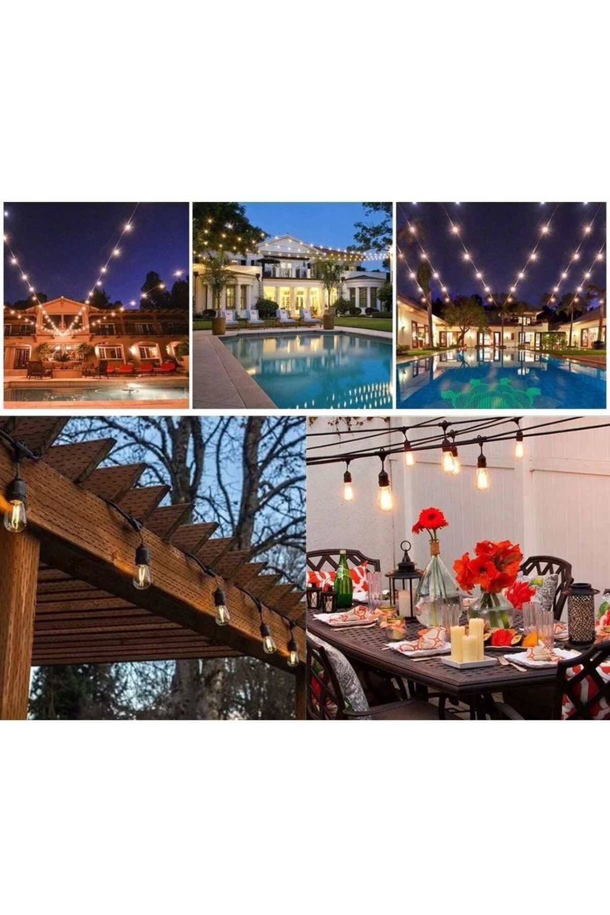 ISO TRADE-String light, LED, 220-240V, IP44, 6 cm, 4.65 m 2