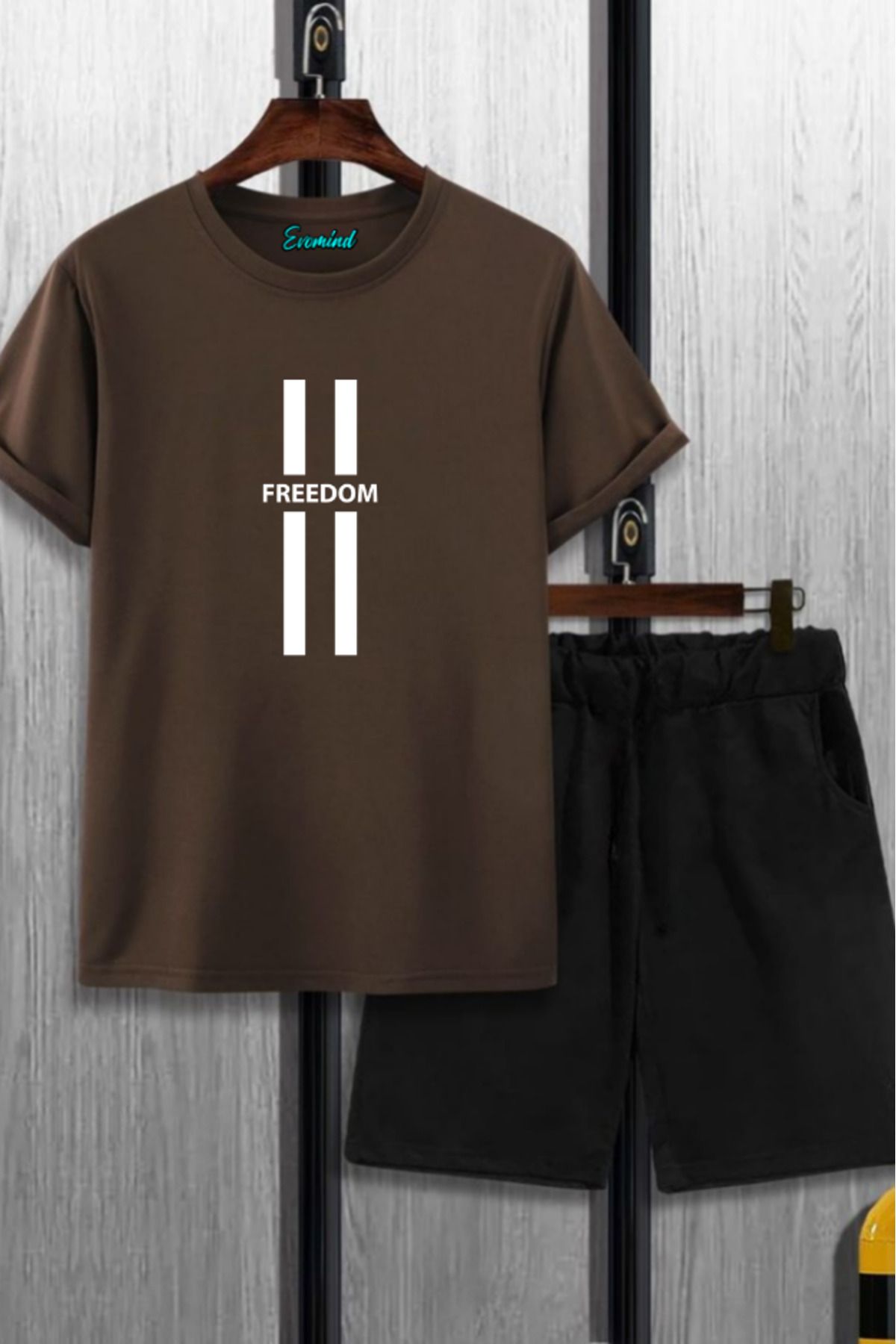 artı4 Freedom Baskılı Unisex Şort T-shirt Takım