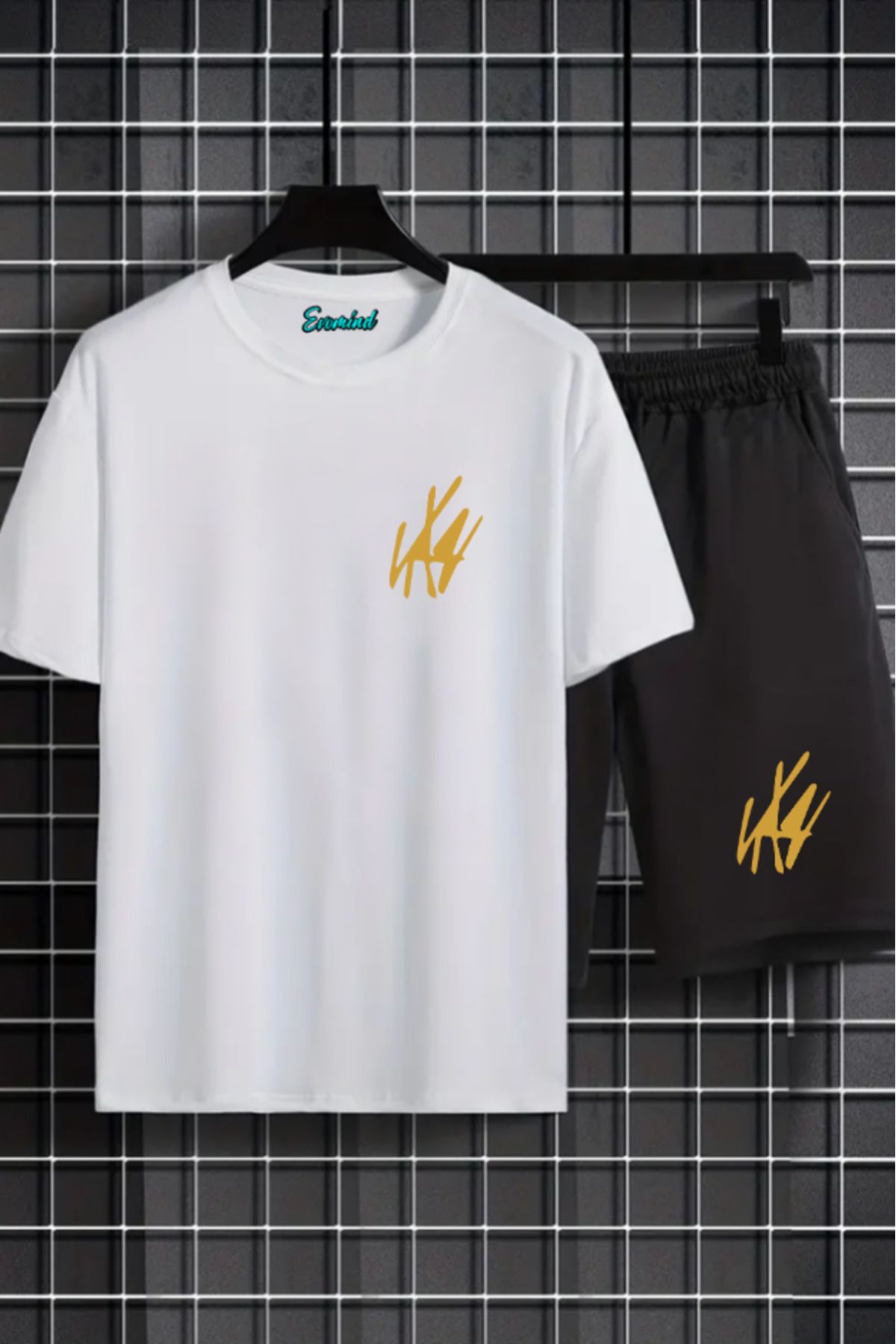 SevMode Şekil Baskılı Unisex Şort T-shirt Takım
