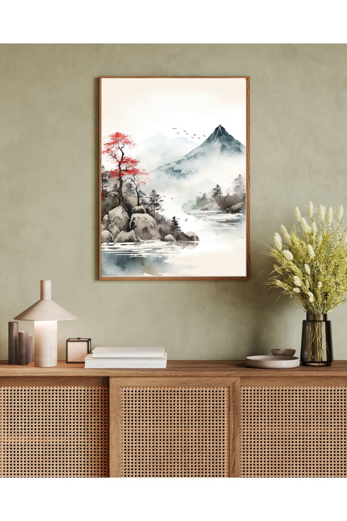 woodhomeworks tek parça salon ofis dekor tablo