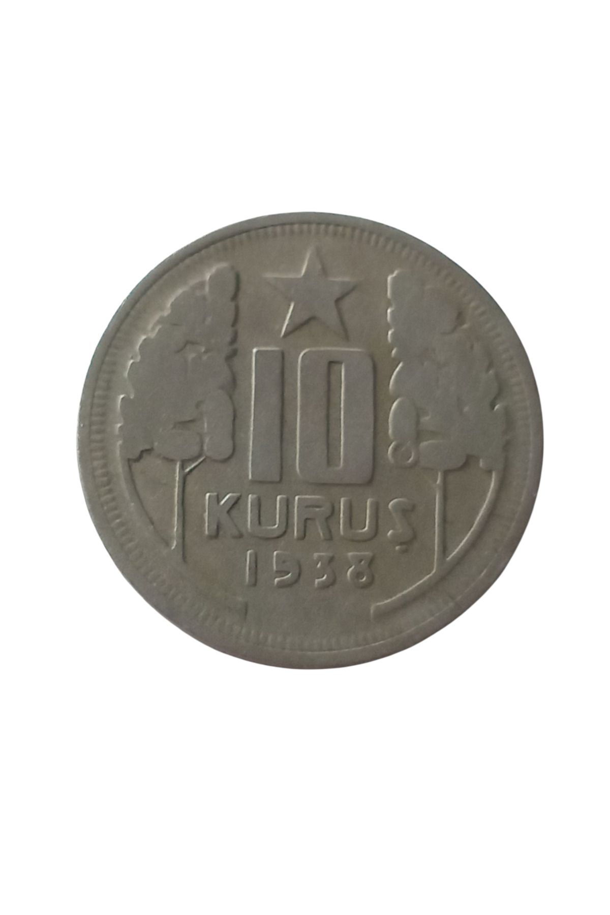 Yediotuz 1938 10 Kuruş Koleksiyon Madeni Para Eski Para Antika Para Darpane Para Hobi Hediye