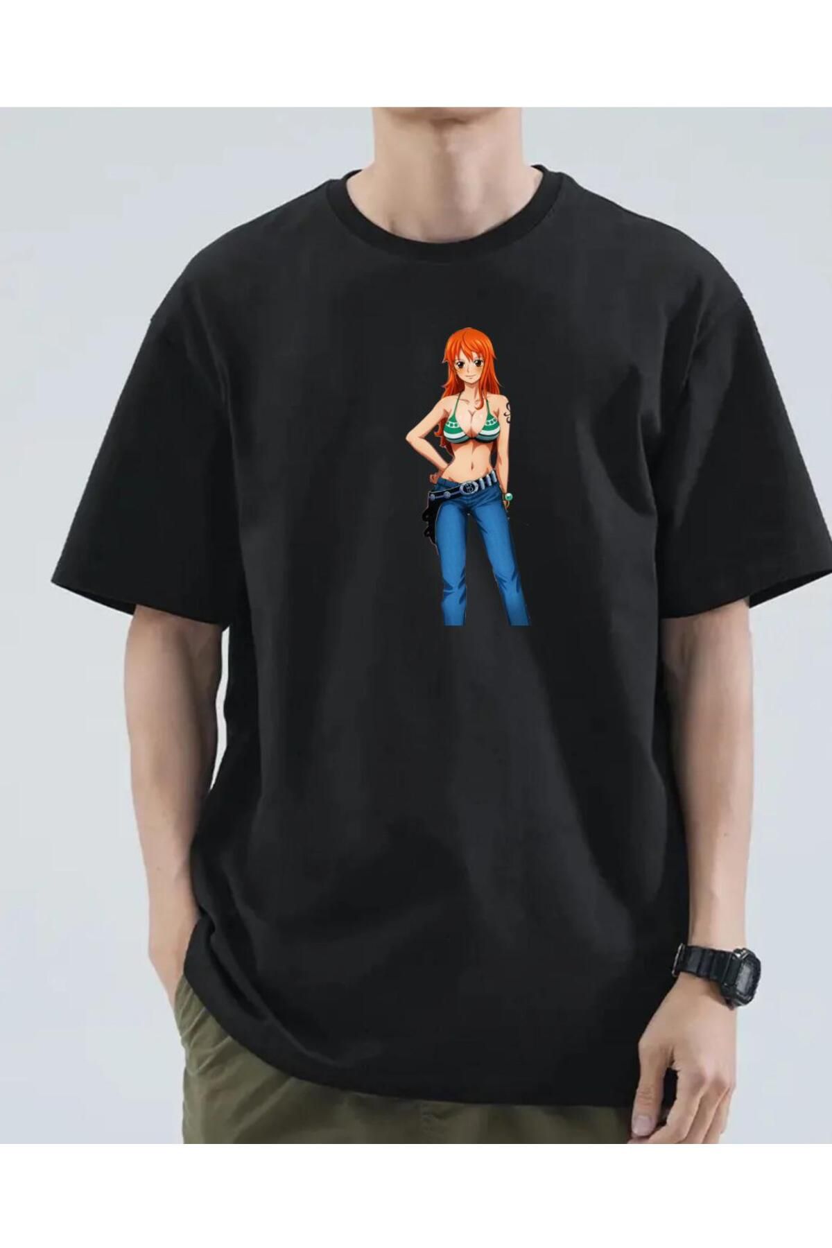 exans moda kızıl saç Tasarım Baskılı Oversize Tişört