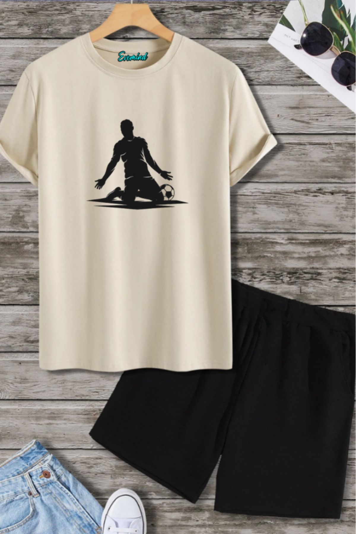artı4 Futbolcu Baskılı Unisex Şort T-shirt Takım