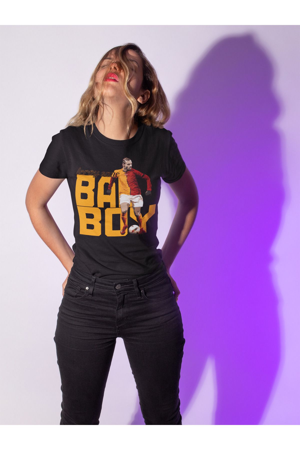 Biy Store Leroy Sane fotoğraflı futbol forma baskılı unisex kısa kollu erkek tişört kadın t-shirt