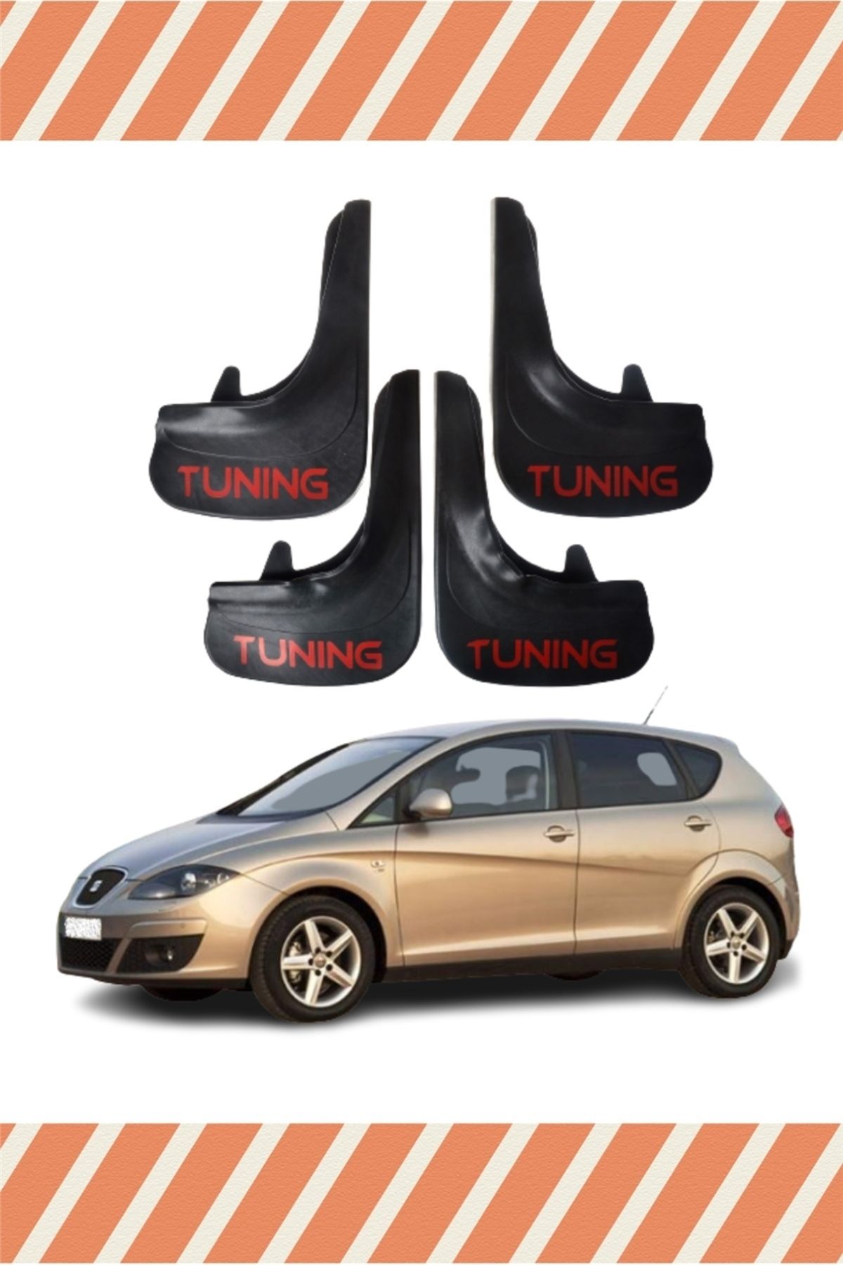 Alpax Seat Altea Tuning yazılı 4’lü tozluk çamurluk paçalık modern tasarım