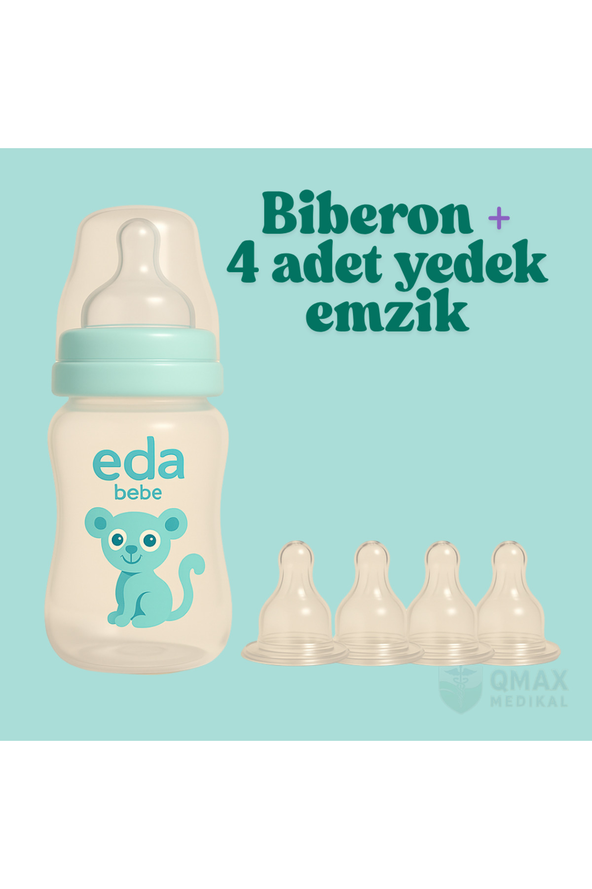 DERMASTUDİO Eda Biberon 250 Ml + 4 Adet Yedek Başlık+Dermastudio Pişik Kremi HEDİYE fotoğrafı 2 (önizleme)