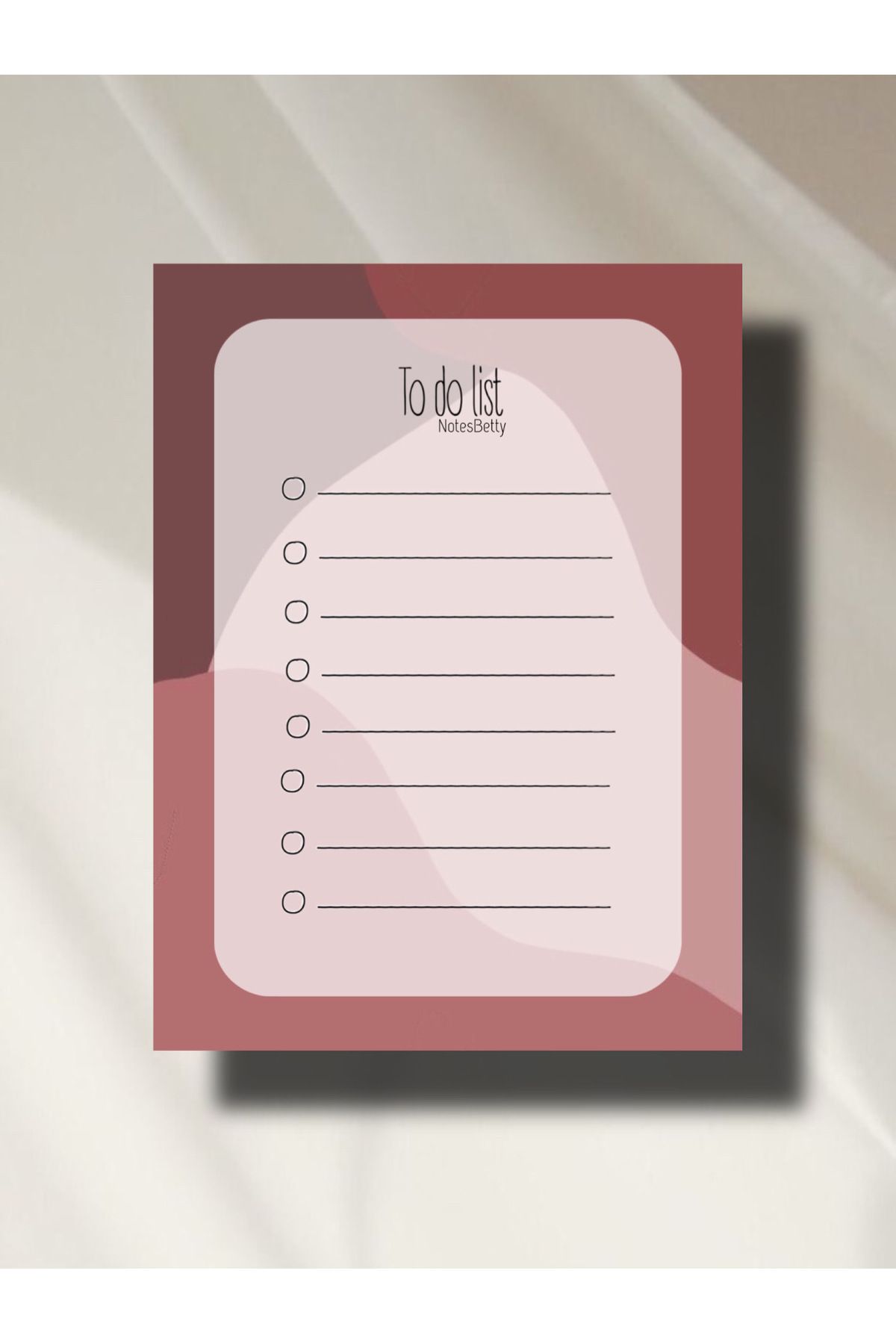 NotesBetty Yakut A6 To Do List - Defter - Notepad - Not Defteri
