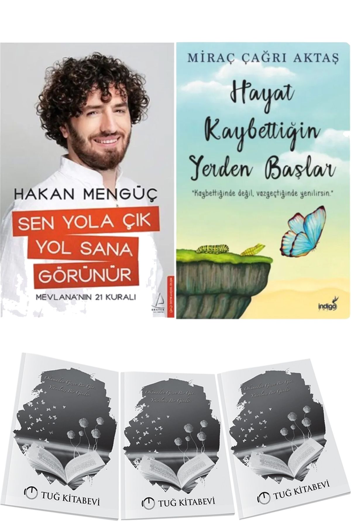 Destek Yayınları Sen Yola Çık Yol Sana Görünür ve Hayat Kaybettiğin Yerden Başlar Hakan Mengüç & Miraç Çağrı Aktaş