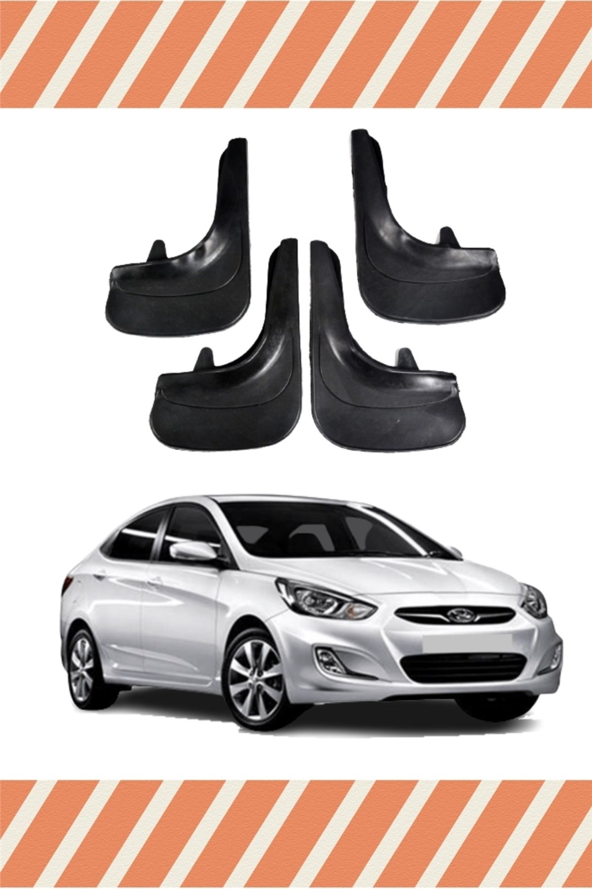 Alpax Hyundai Accent Blue Sports yazılı 4’lü tozluk çamurluk paçalık sportif koruma sağlar