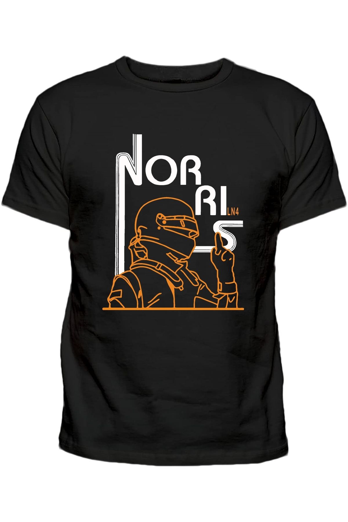 Efendioğlu Design Lando Norris 4 baskılı f1 pamuklu tshirt