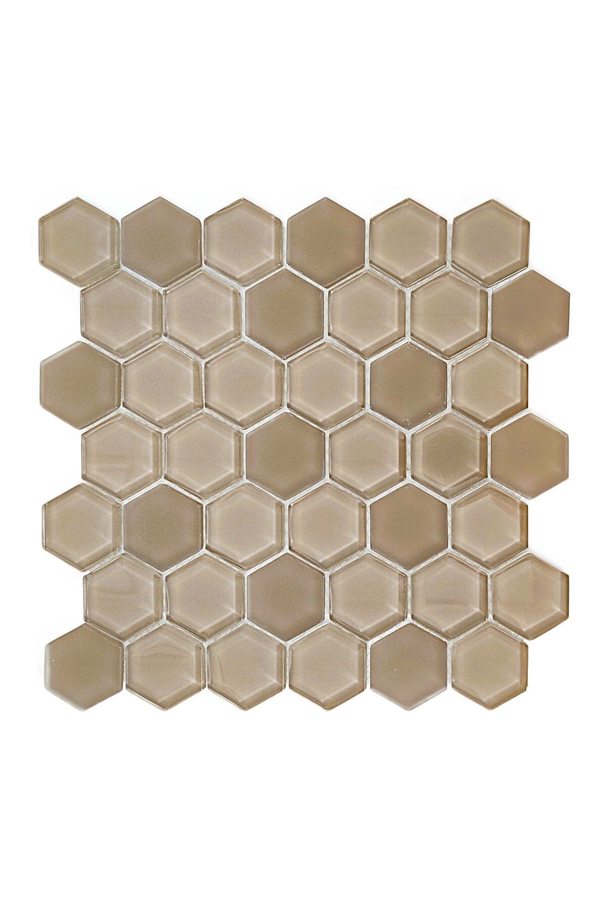 MozaiKristaL Tüm yüzeyler için 48x6mm. Vizon, 30x30cm. Fileli Kristal Mozaik ( 1 m2 )