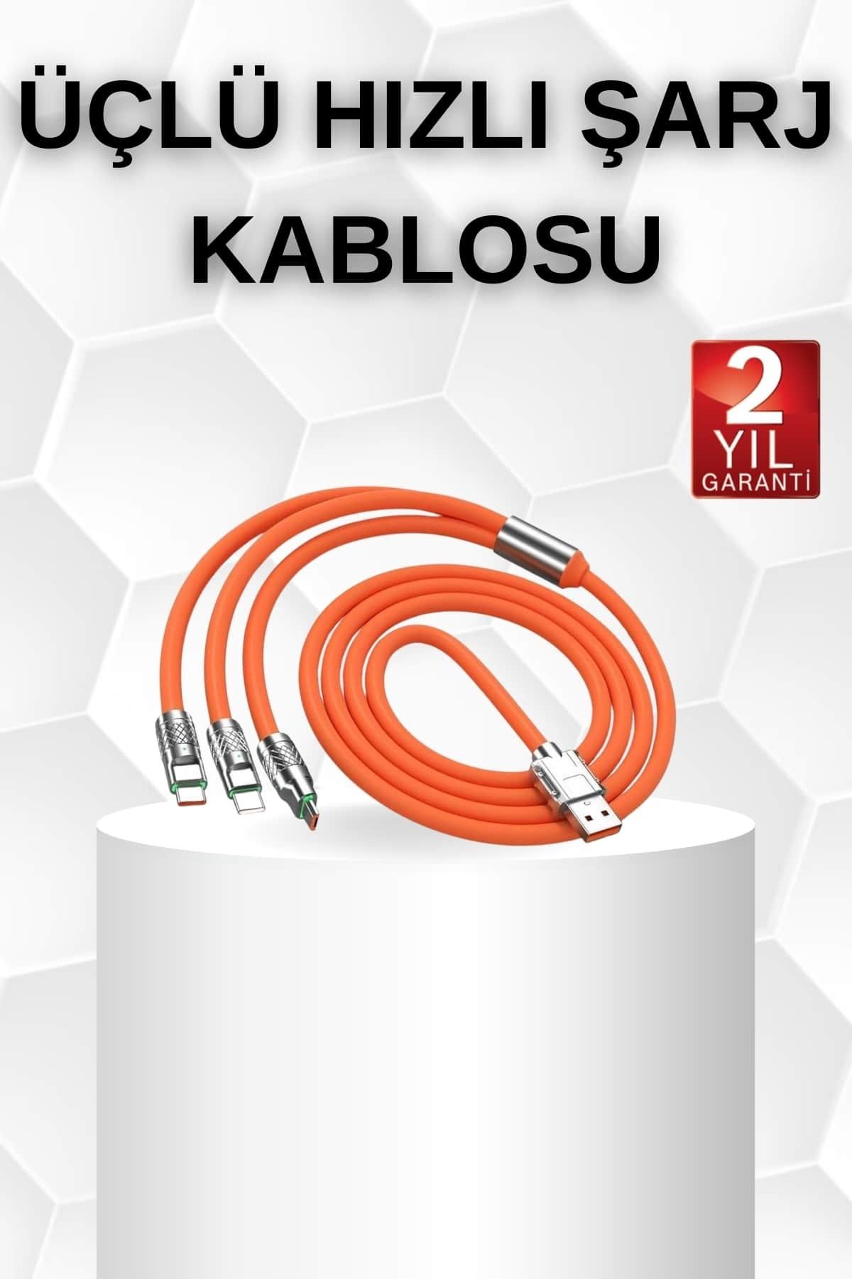 byzm Üçlü Hızlı Şarj Kablosu S-219