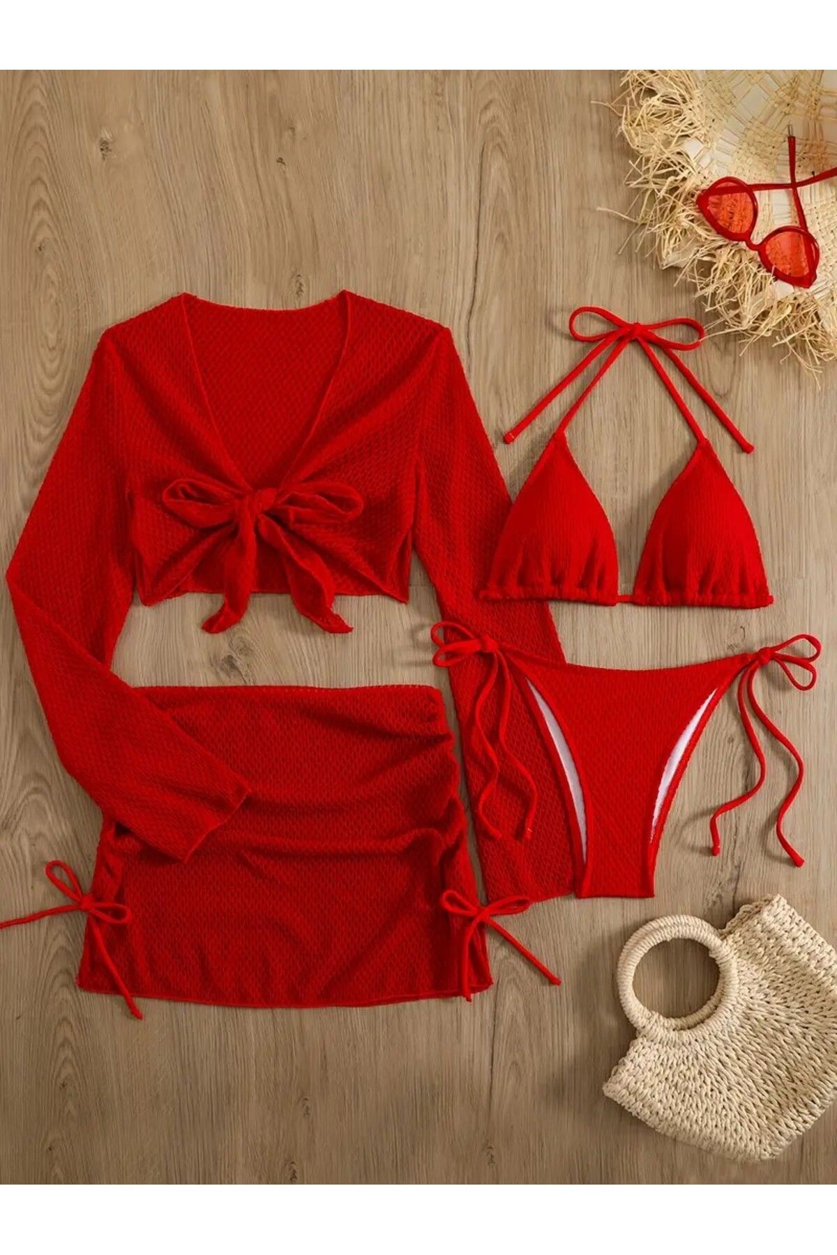 LORE MİEL Fileli Bikini Takımı