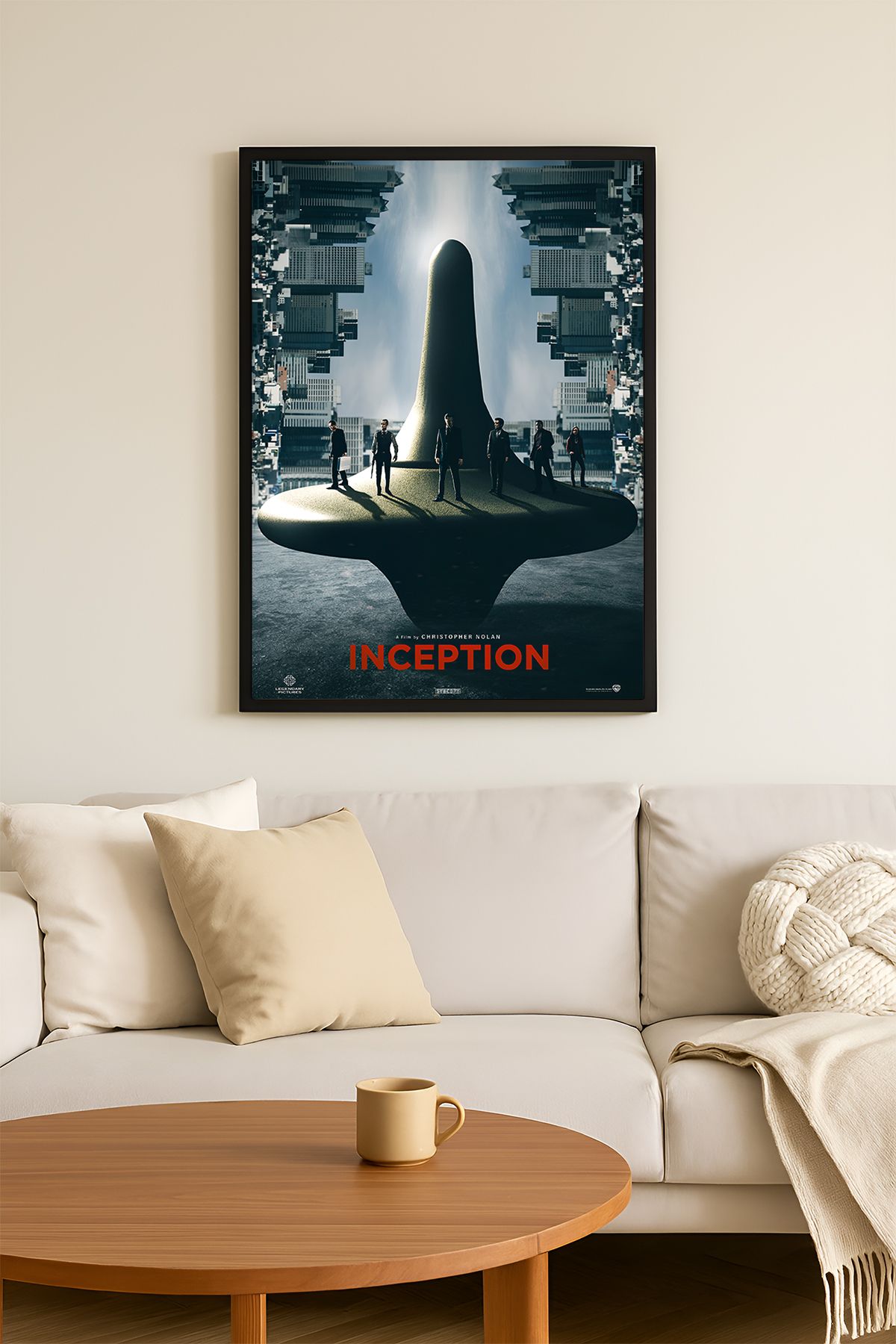 Duvarda Inception Siyah Ahşap Çerçeveli Film Duvar Tablosu