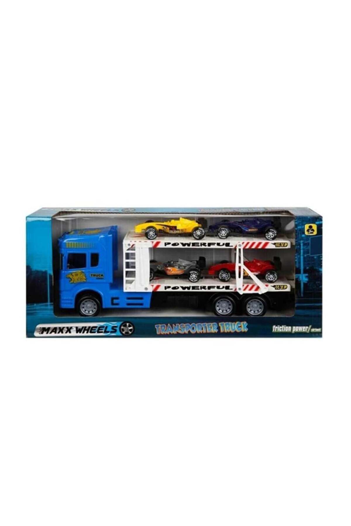 estevia 1:32 Maxx Wheels 2 Katlı Transporter 4 Araçlı Tır 32 Cm Idır Yeni!!!