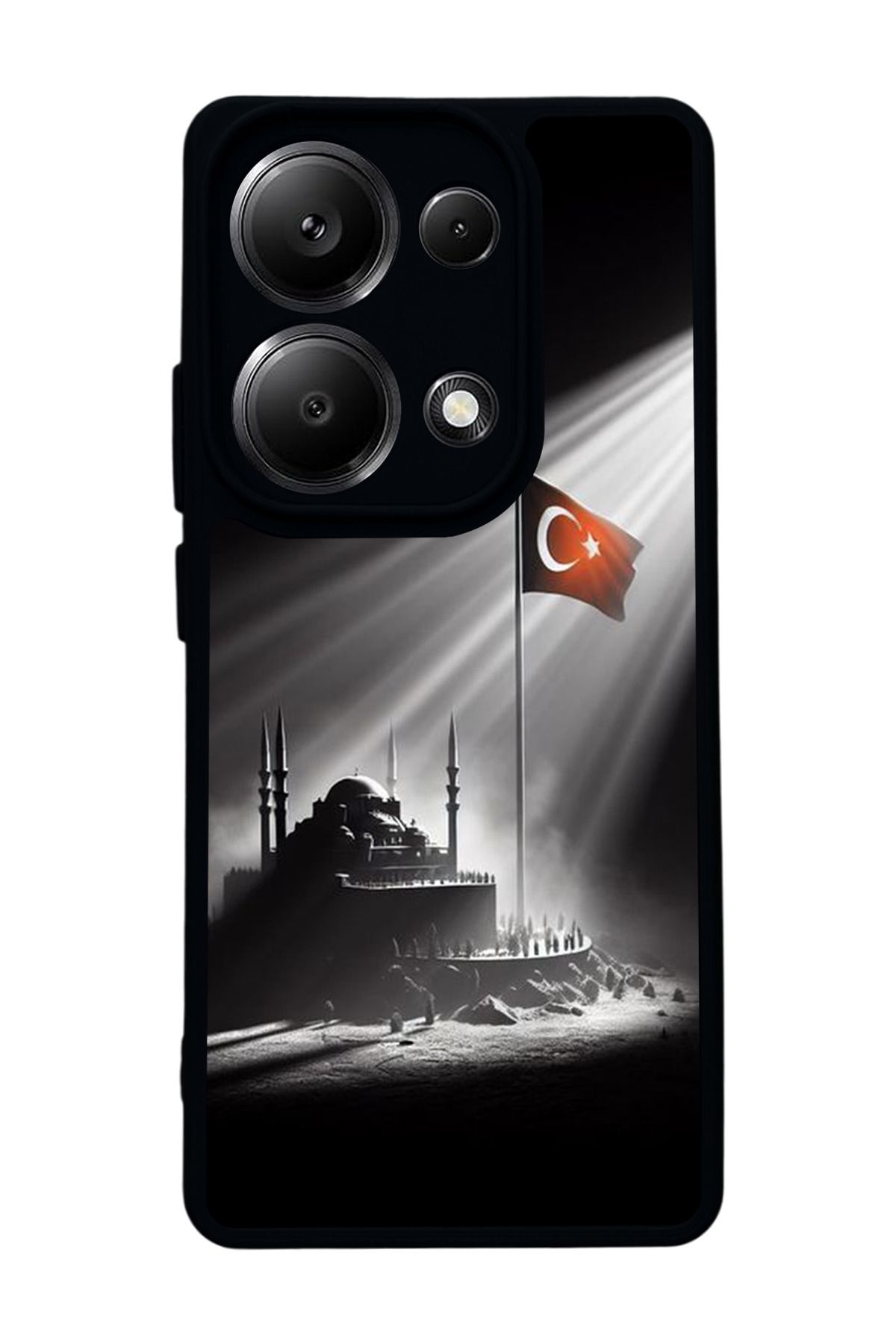 BGAKSESUAR Xiaomi Redmi Note 13 Pro 4G Uyumlu Mat Siyah Kılıf – Yumuşak Silikon, Koruyucu, Şok Emici Kapak