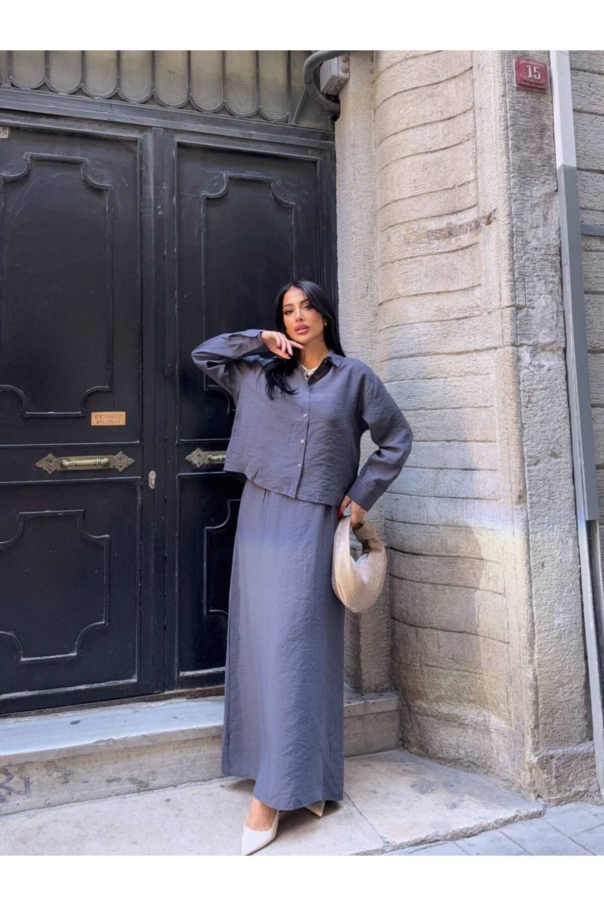Castivo Fashion Yazlık Keten Görünümlü Takım